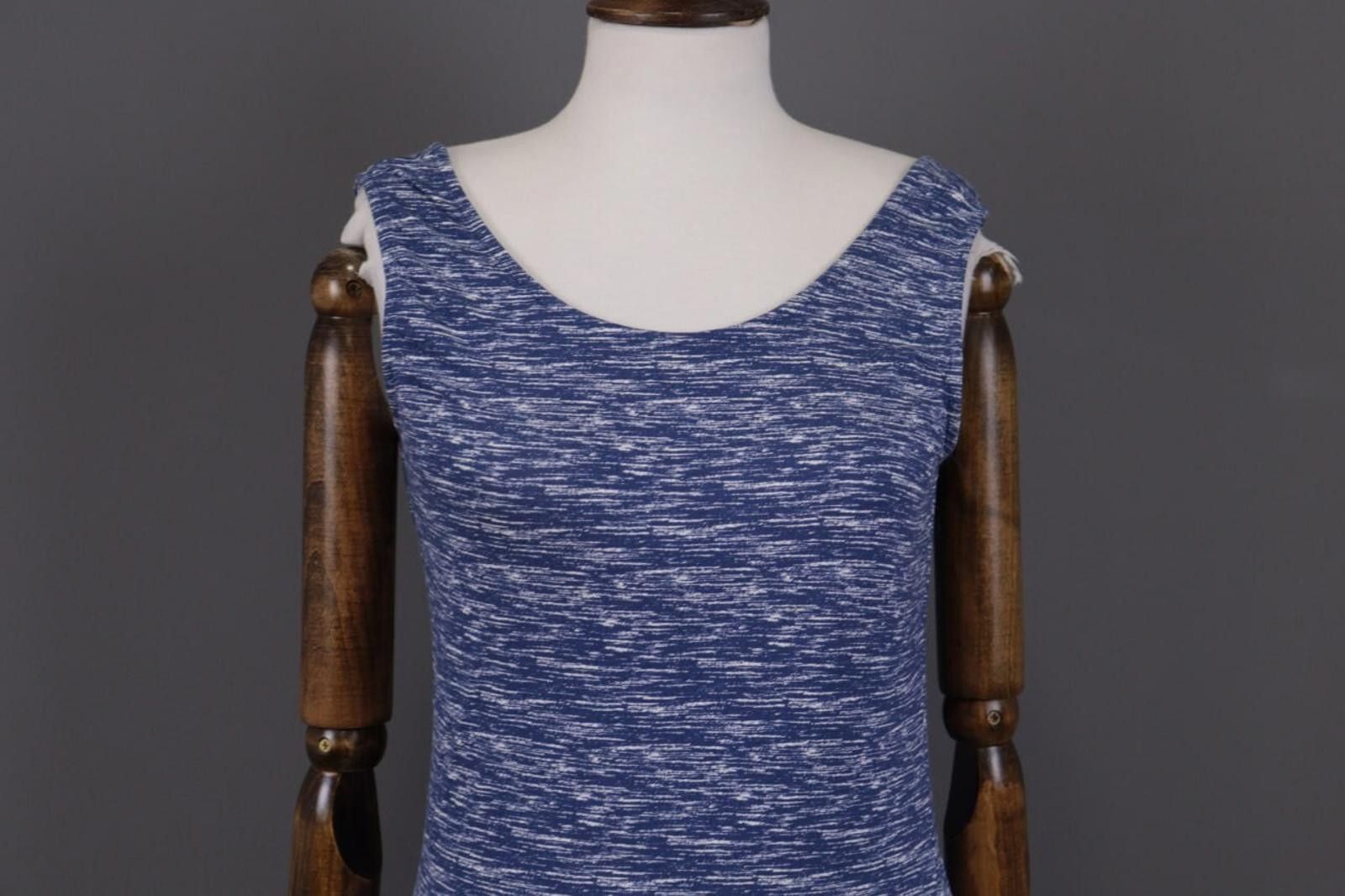 Designer Elisa Cavaletti Sono Italiana Blue Printed Long Dress Size L Size L / US 10 / IT 46 - 2 Thumbnail