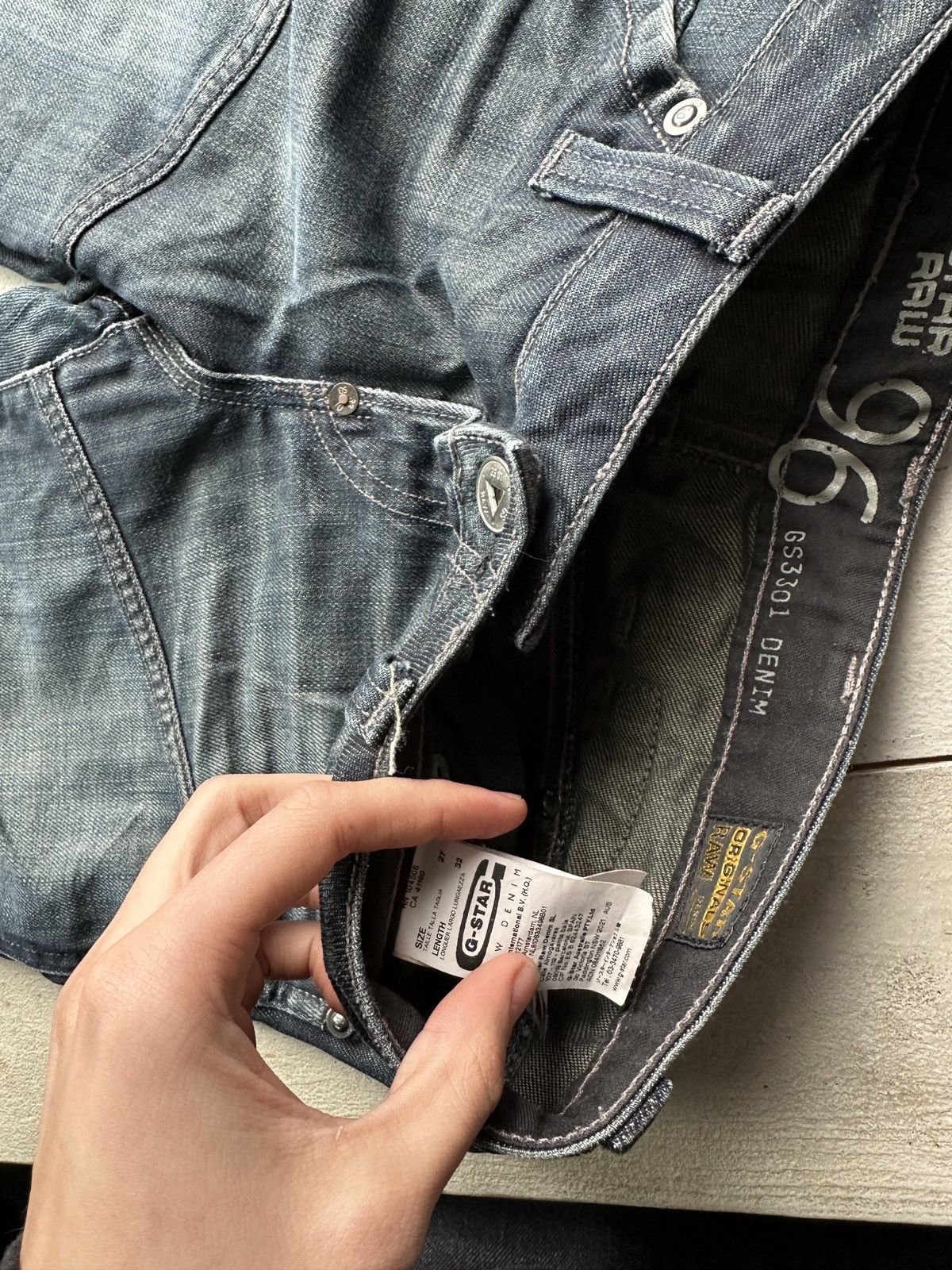 G-Star VNTG🚨96 G STAR RAW Jeans AVANT GARDE Washed Denim y2k 3301 Size 27" / US 4 / IT 40 - 8 Thumbnail