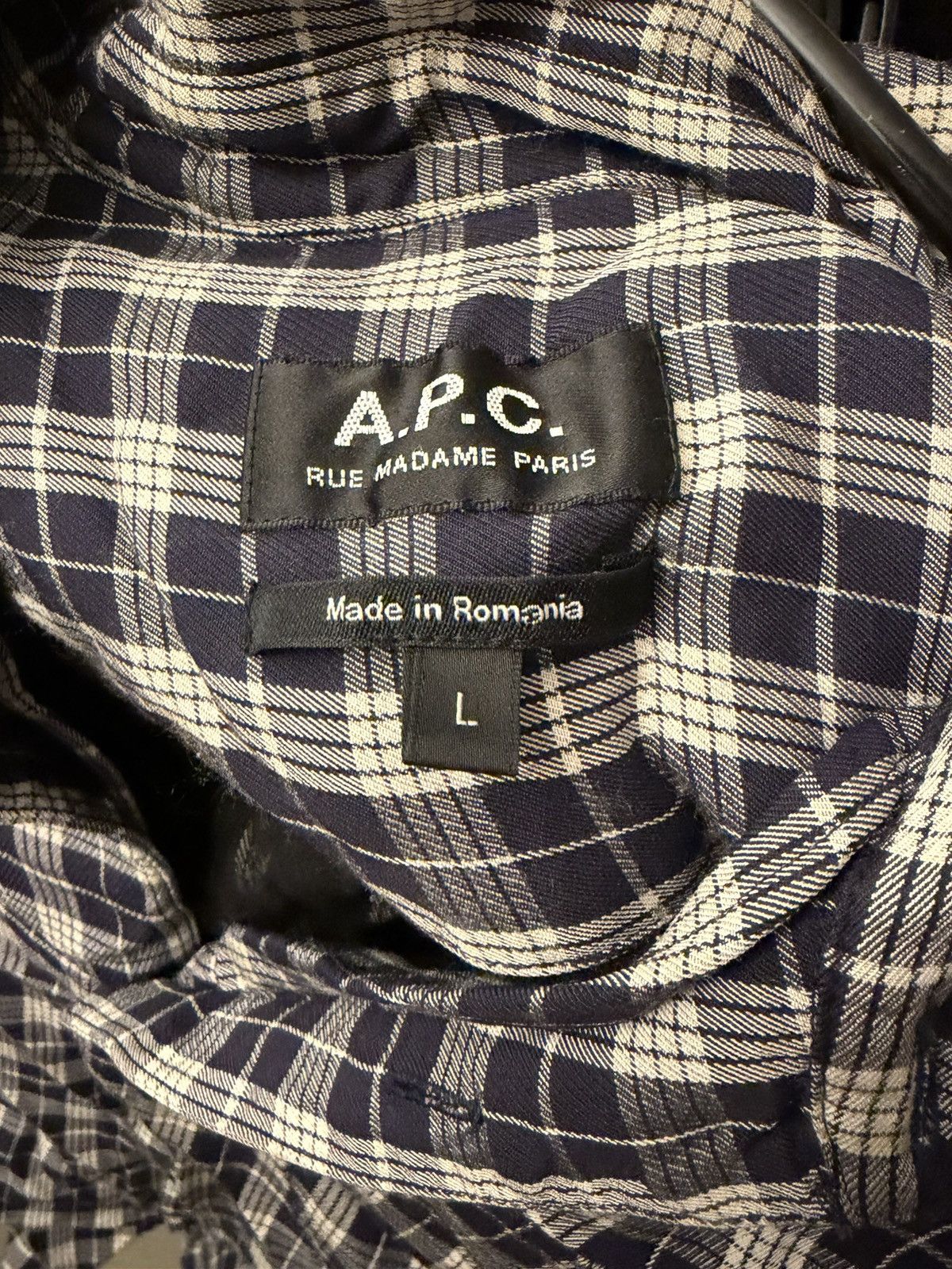 A.P.C. Checkered APC slim fit button up Size US L / EU 52-54 / 3 - 2 Thumbnail