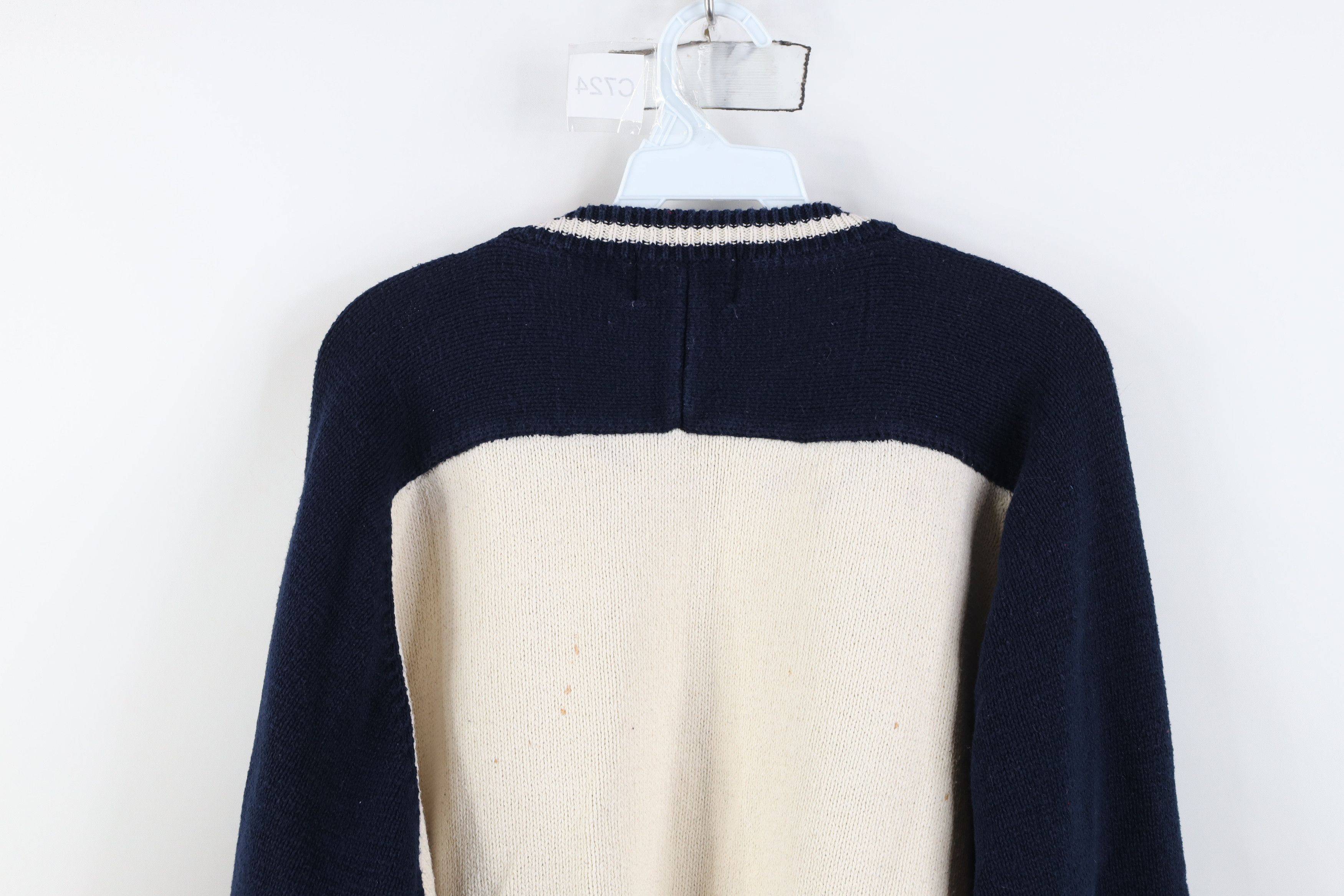 Vintage Vintage 90s Streetwear USA Flag Knit Crewneck Sweater Size US XXL / EU 58 / 5 - 13 Thumbnail