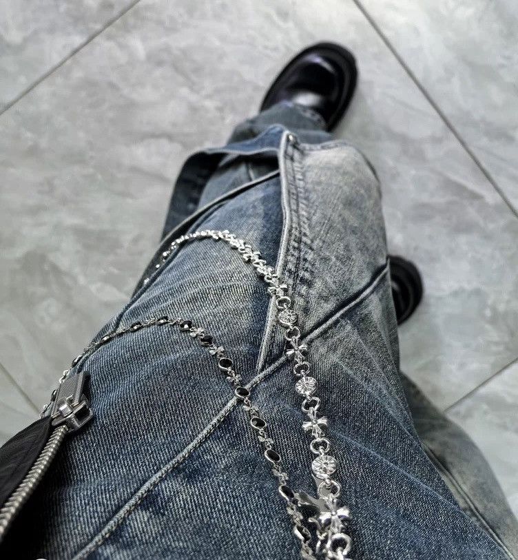 Japanese Brand Avant garde punk double link metal pocket wallet chain Size ONE SIZE - 2 Thumbnail
