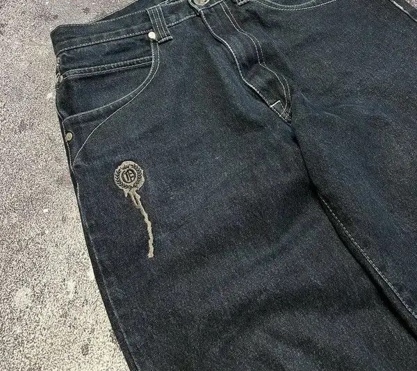 VIBE Punk Skeleton Print Baggy Jeans Size US 33 - 4 Thumbnail