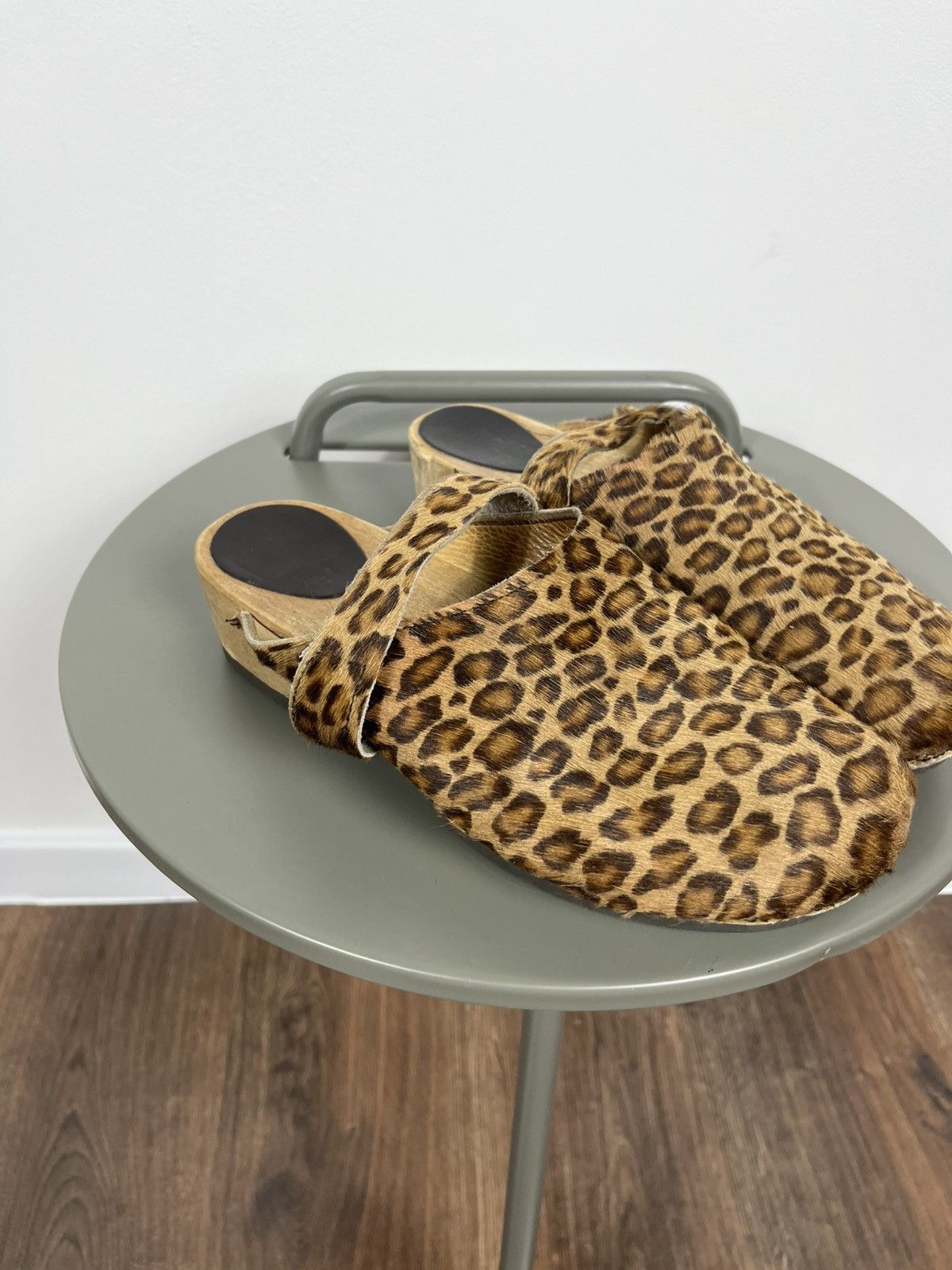 Vintage Handmade Leopard Clogs Shoes Women’s 40 – Made in Austria Size US 9.5 / IT 39.5 - 3 Thumbnail