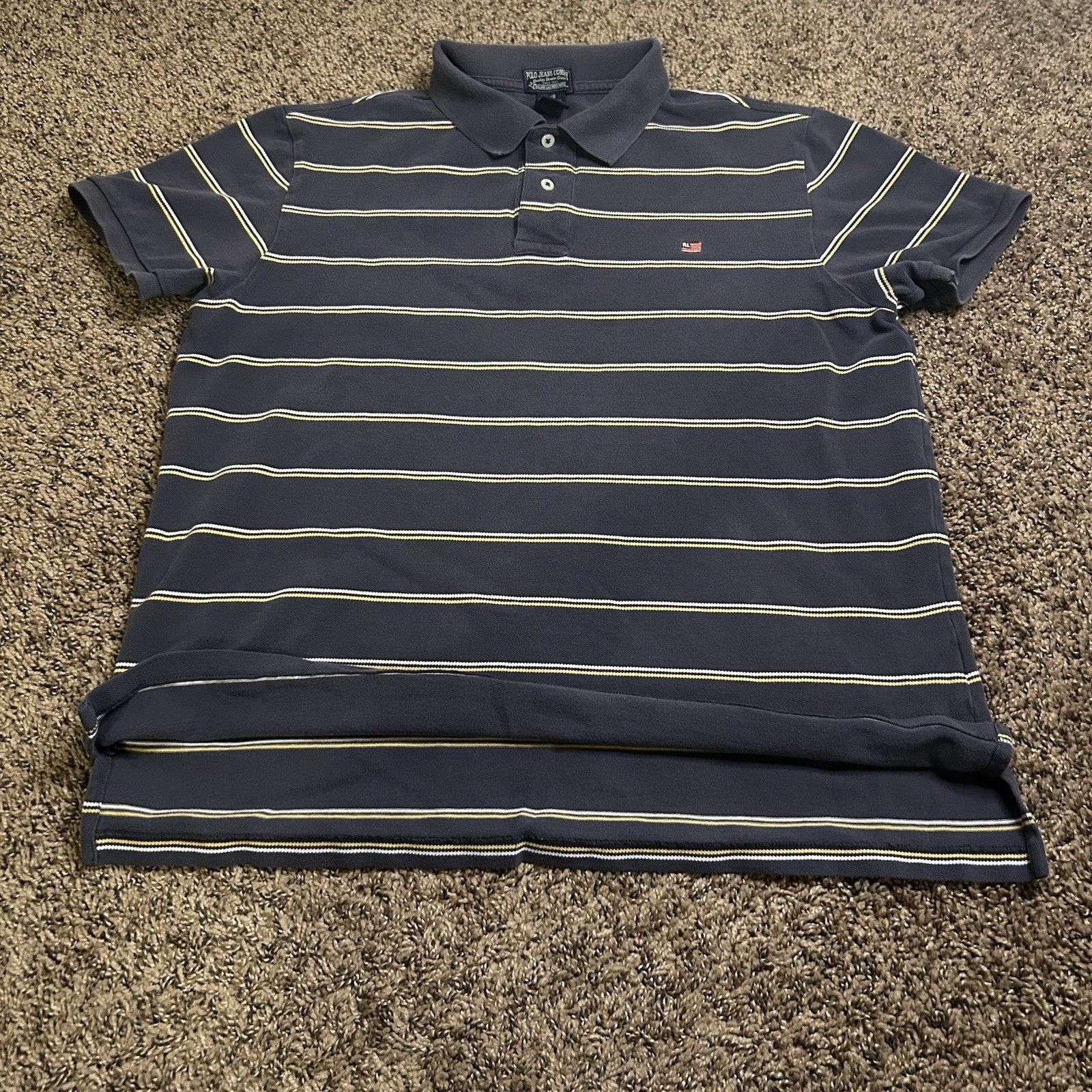 Polo Ralph Lauren Vintage Polo Jean Company Ralph Lauren Collared Striped Lg Size US L / EU 52-54 / 3 - 8 Thumbnail