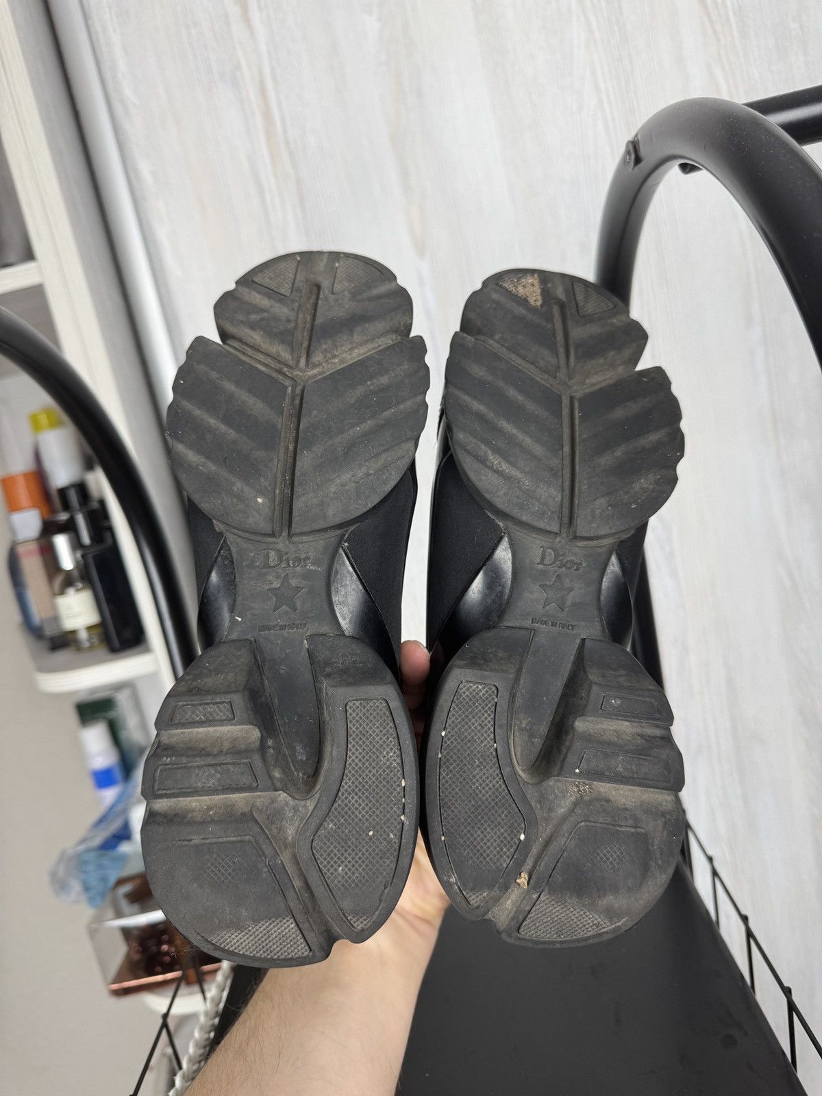 Christian Dior Monsieur Dior Black Fabric Leather D-Connect Lace Up Sneakers Size US 7.5 / IT 37.5 - 14 Thumbnail