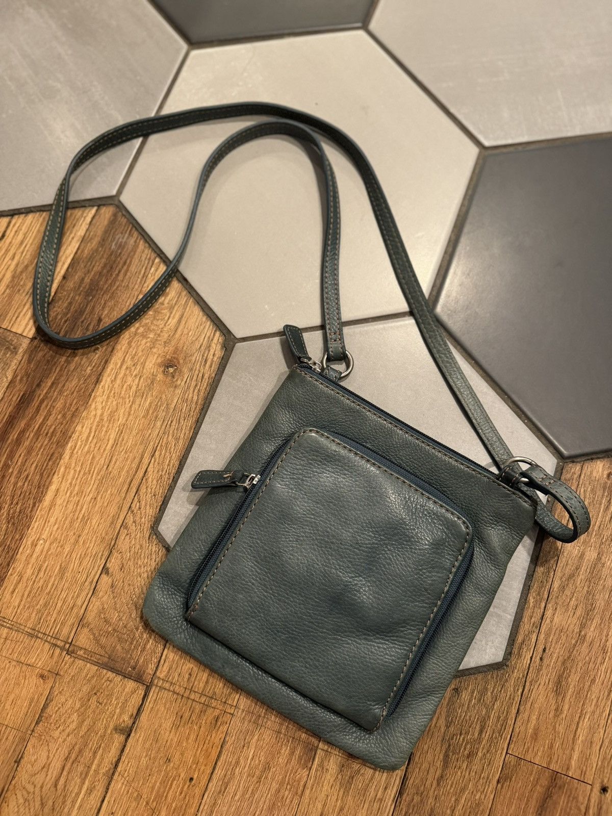Fossil FOSSIL crossbody bag leather Purse Sachel Blue Green Size ONE SIZE - 3 Thumbnail