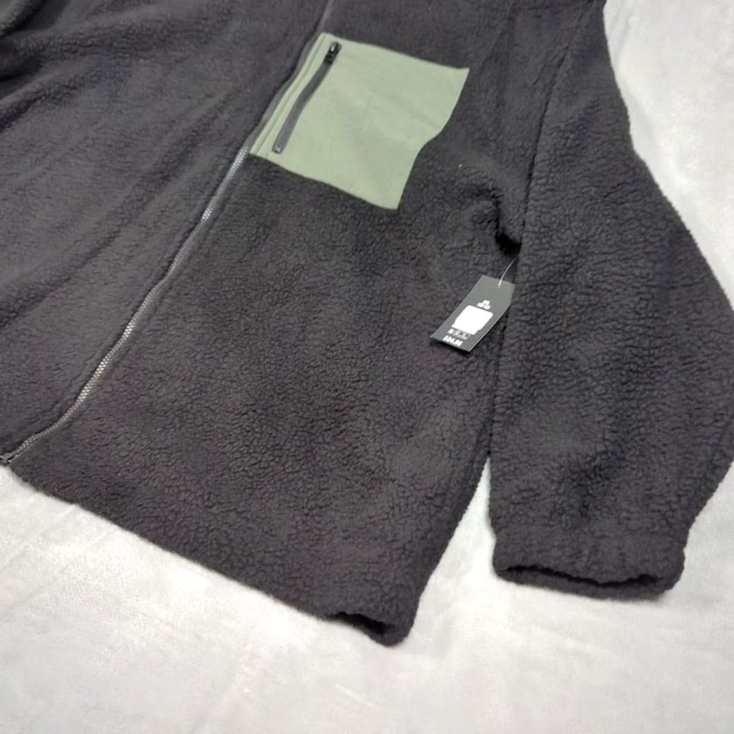 Vintage No Boundaries Jacket Mens 2XL Black Oversized Sherpa Full Zip NWT Size US XXL / EU 58 / 5 - 6 Thumbnail