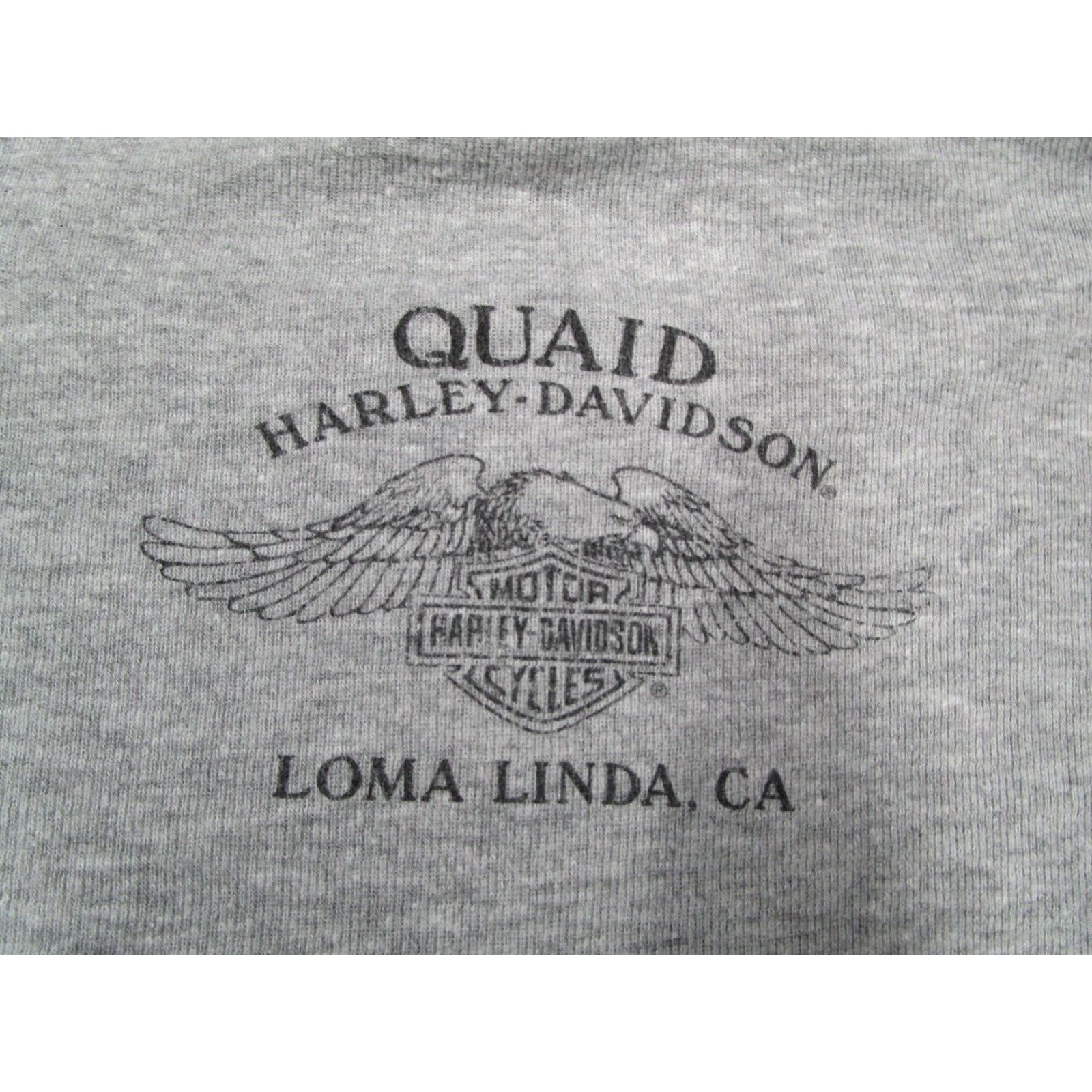 Harley Davidson Harley-Davidson Shirt Women L Large Gray USA California RK Stratman 2007 Live to Ride Ride to Live Made in USA Size L / US 10 / IT 46 - 7 Thumbnail