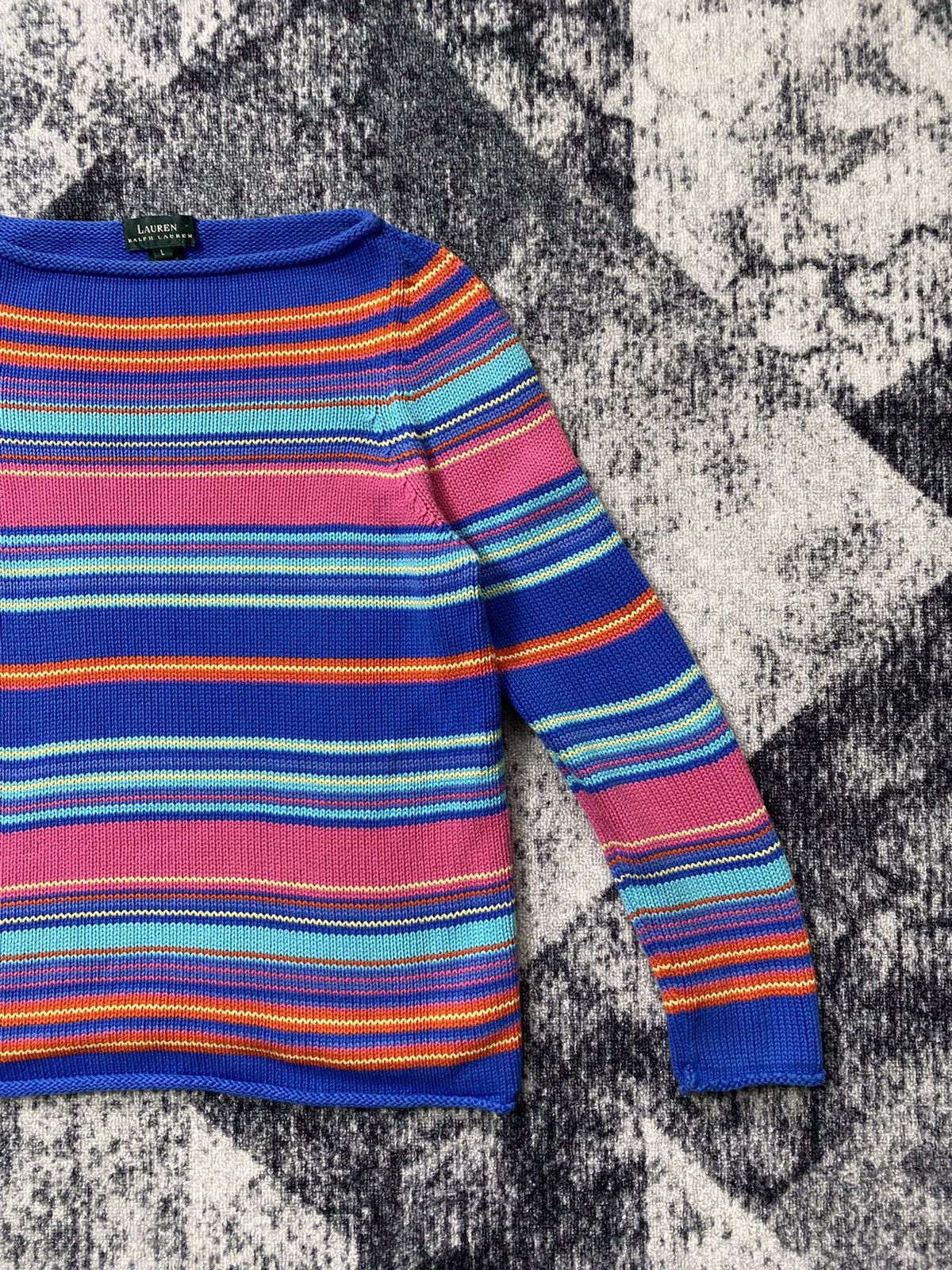 Lauren Ralph Lauren × Ralph Lauren × Vintage Vintage Lauren Ralph Lauren Sweater Multicolour LCD Knitwear Size L / US 10 / IT 46 - 2 Thumbnail
