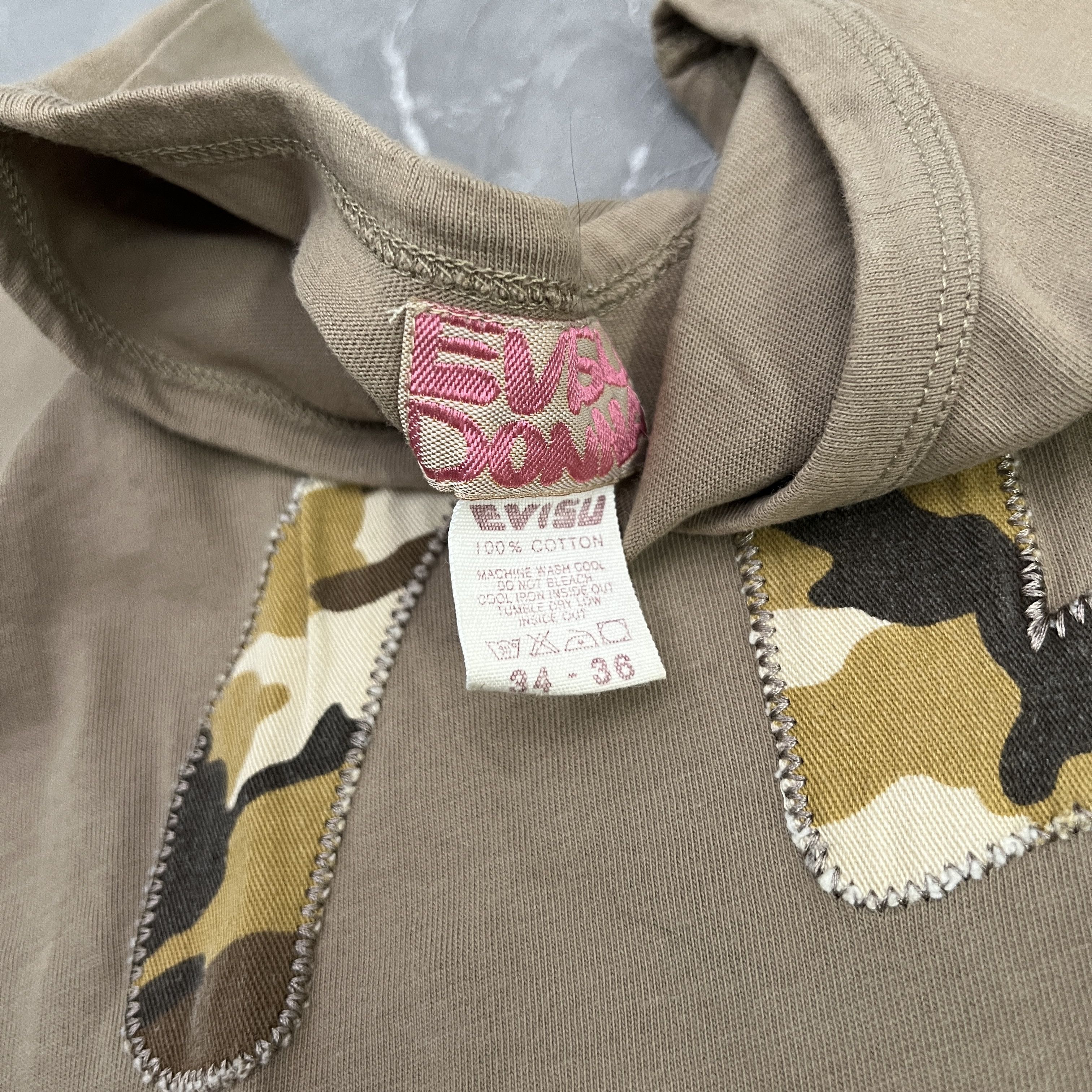 Evisu EVISU DONNA Camo Seagull Logo Beige Tee Size S / US 4 / IT 40 - 6 Thumbnail