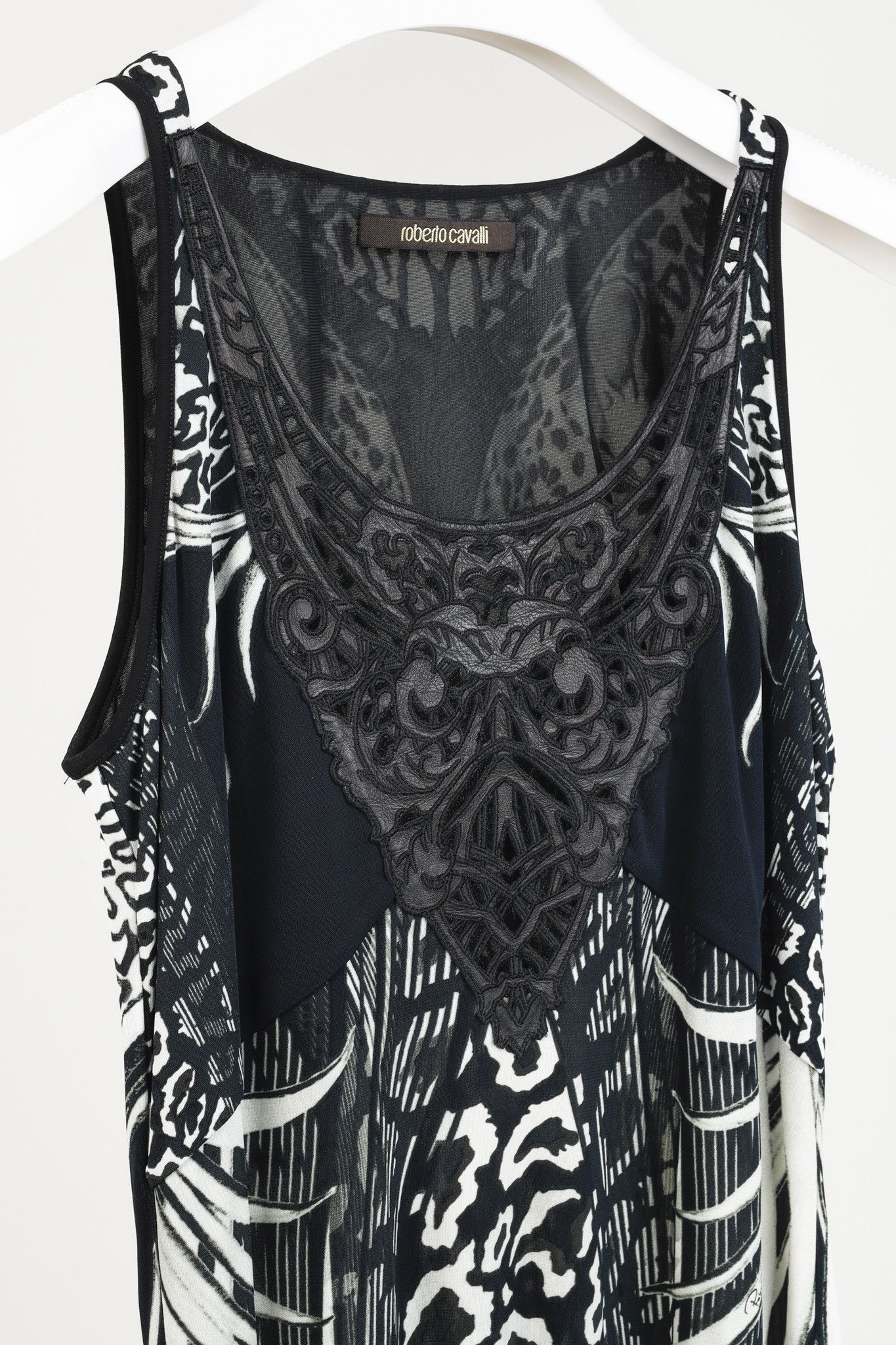 Roberto Cavalli Roberto Cavalli Black Jungle Animal Print Tank Dress Size M / US 6-8 / IT 42-44 - 3 Thumbnail