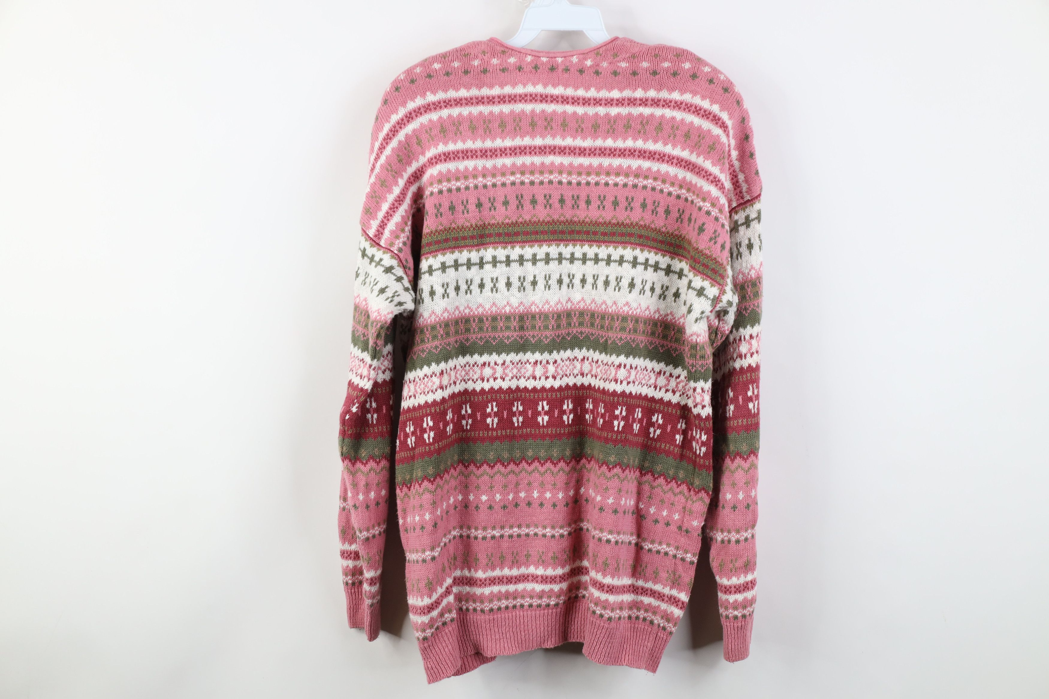 Vintage Vintage 90s Streetwear Fair Isle Knit Cardigan Sweater Size M / US 6-8 / IT 42-44 - 9 Thumbnail