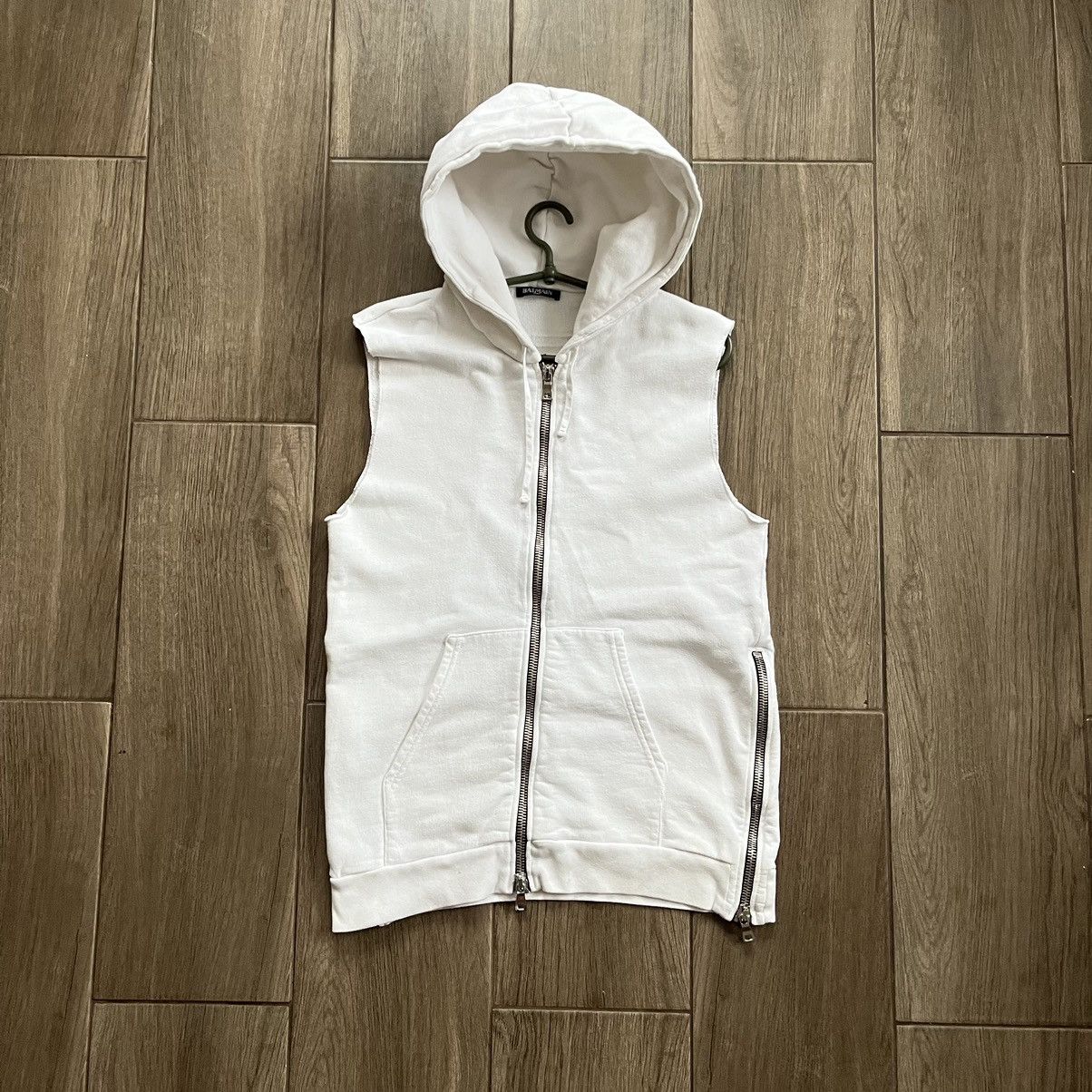 vest sleeves no zip foodie トップス Balmain up