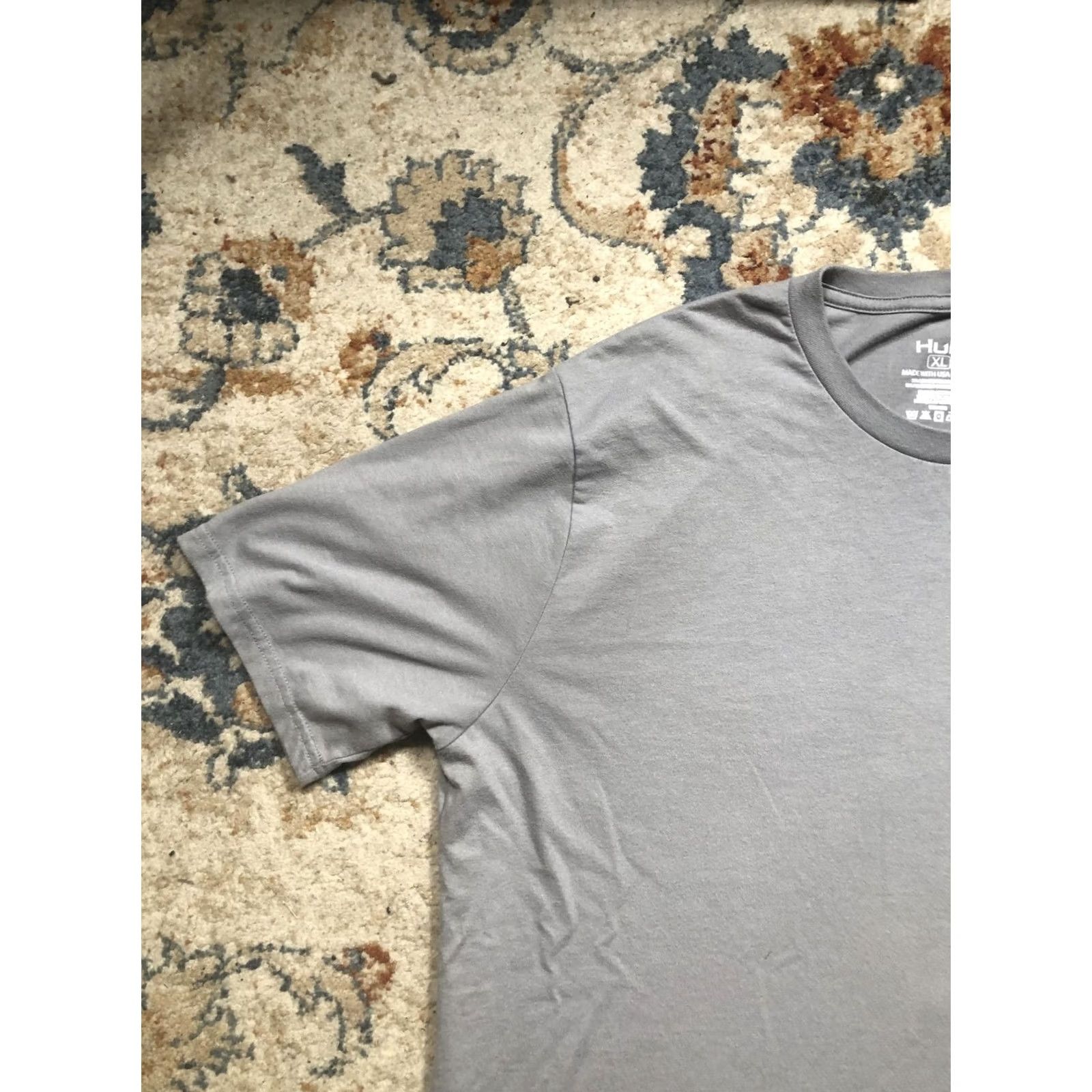 Vintage Huk Shirt Mens XL Gray Fishing Graphic Tee Short Sleeve Made With USA Cotton Size US XL / EU 56 / 4 - 3 Thumbnail