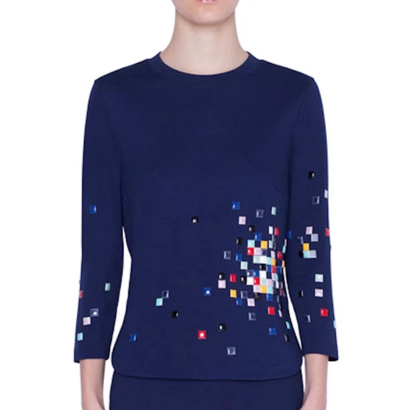 Akris 0231 Akris Punto Pixel Stud Embellished Navy Size 6 EU 40 Size M / US 6-8 / IT 42-44 - 1 Thumbnail