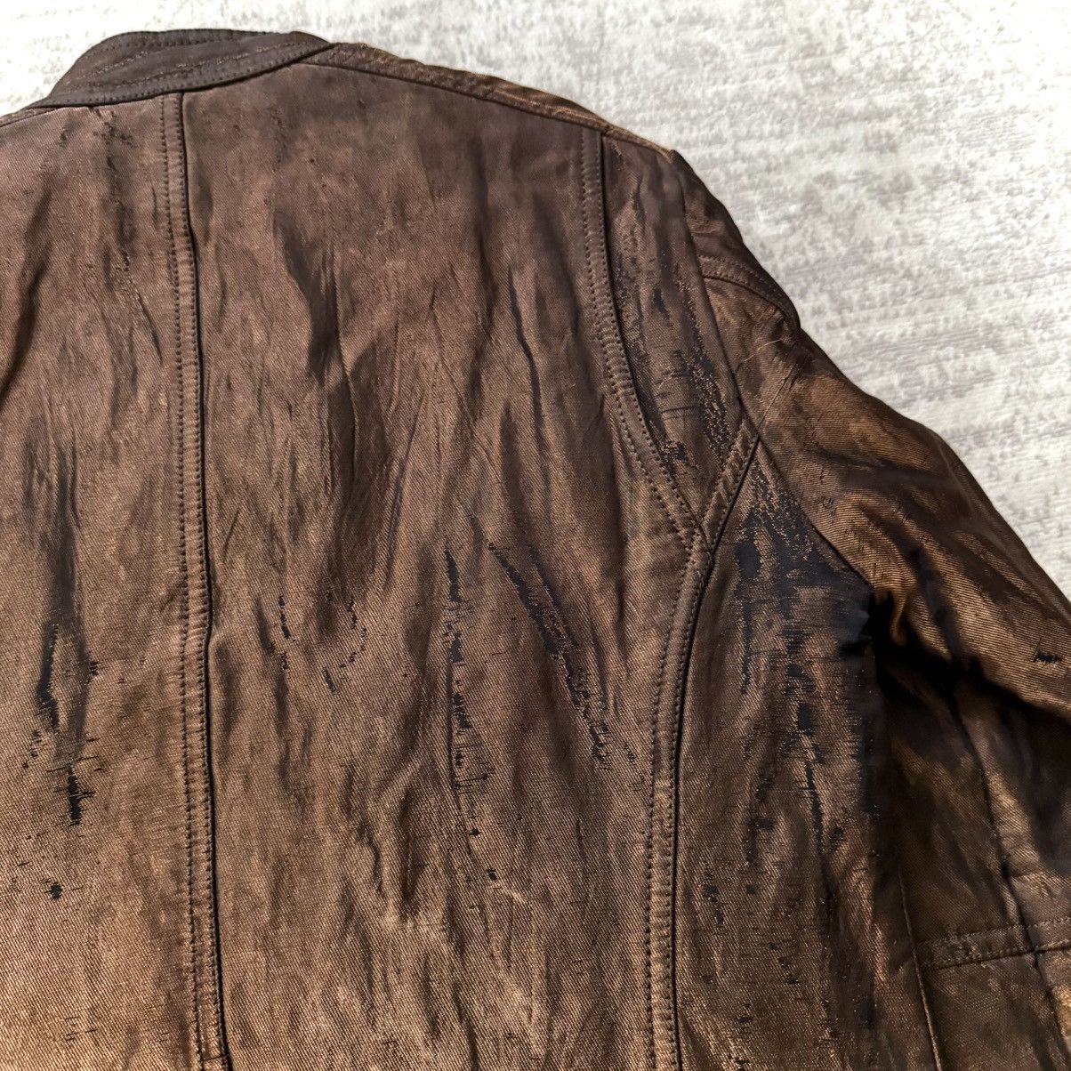 Shellac Shellac Metal Fabric Riri Zipper Distressed Riders Jacket Size US M / EU 48-50 / 2 - 9 Thumbnail