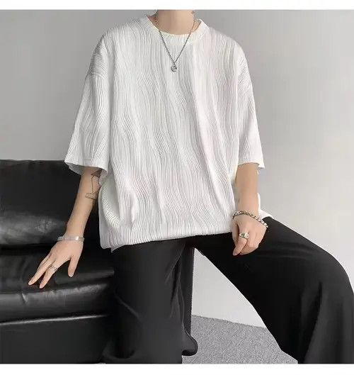 Japanese Brand Hirayama x Hin 💎 Korean Wave Pleated Relaxed Tee T-shirt Size US XL / EU 56 / 4 - 5 Thumbnail