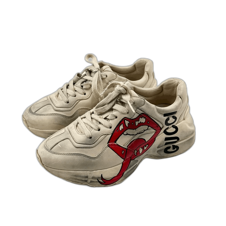 Gucci Gucci Vintage Red Lip Dad Sneakers-2505 Size US 4.5 / IT 34.5 - 1 Thumbnail