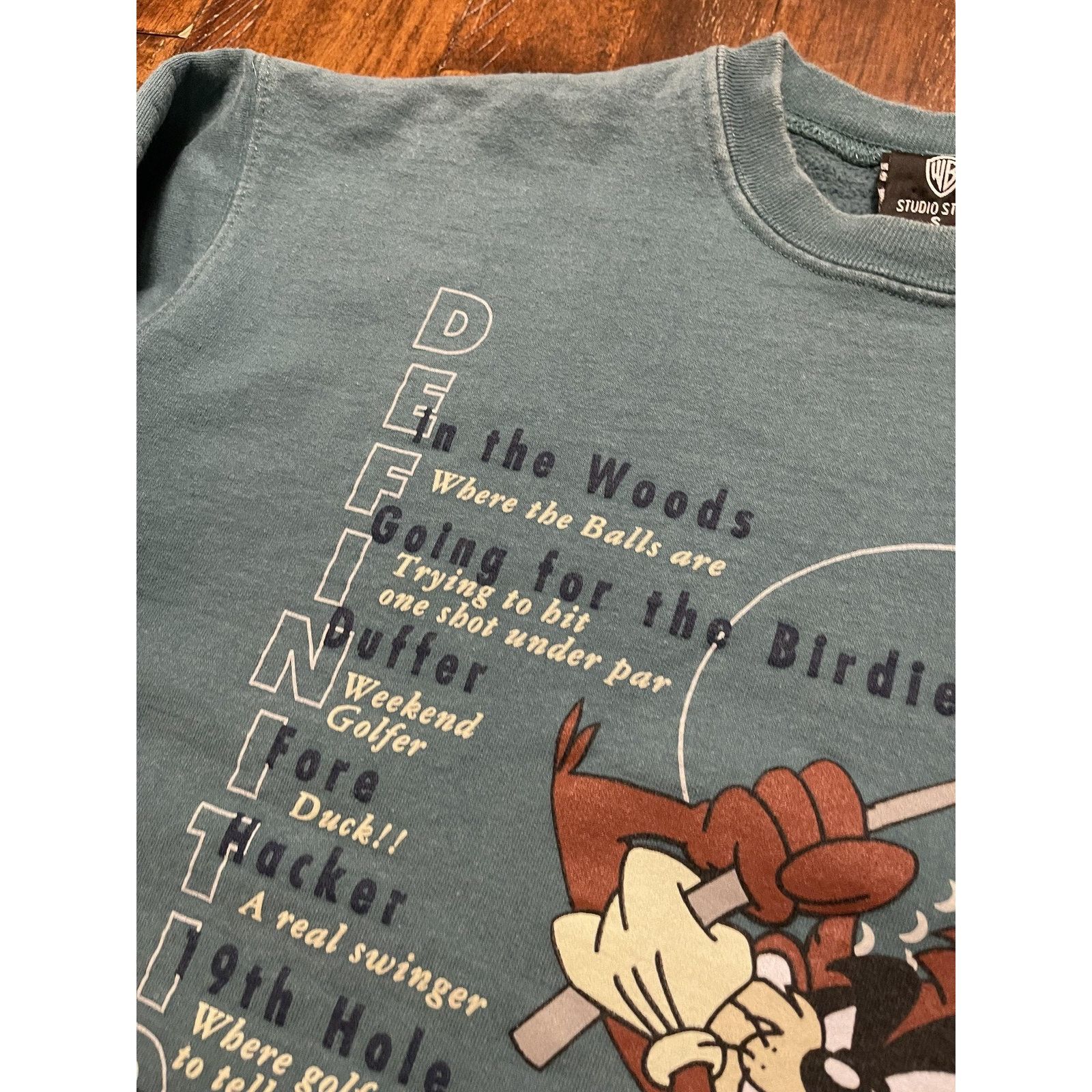Vintage Vtg Looney Tunes Sweatshirt S Taz Golf Hacker Made USA 90s Size US S / EU 44-46 / 1 - 5 Thumbnail