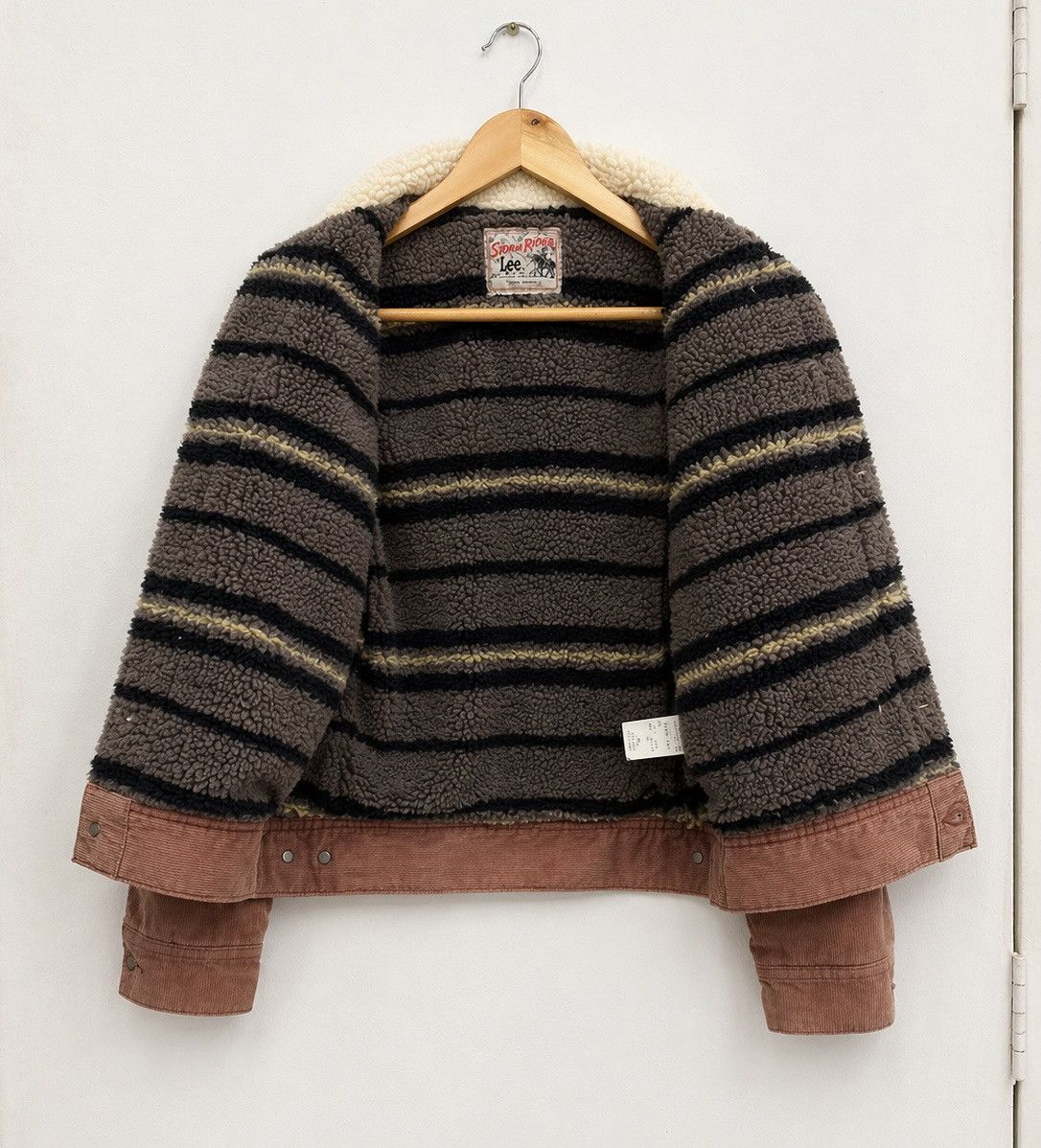 Lee VTG Lee Storm Rider Corduroy Sherpa Jacket Western Workwear Size M / US 6-8 / IT 42-44 - 6 Thumbnail