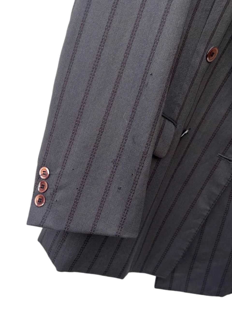 Kenzo Vintage Kenzo Striped Virgin Wool Double Breasted Jacket Size US M / EU 48-50 / 2 - 10 Thumbnail