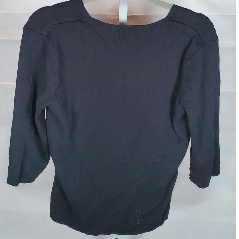 Other Dressbarn Black 3/4 Sleeve Knit Top Women’s Size XL Size XL / US 12-14 / IT 48-50 - 2 Thumbnail