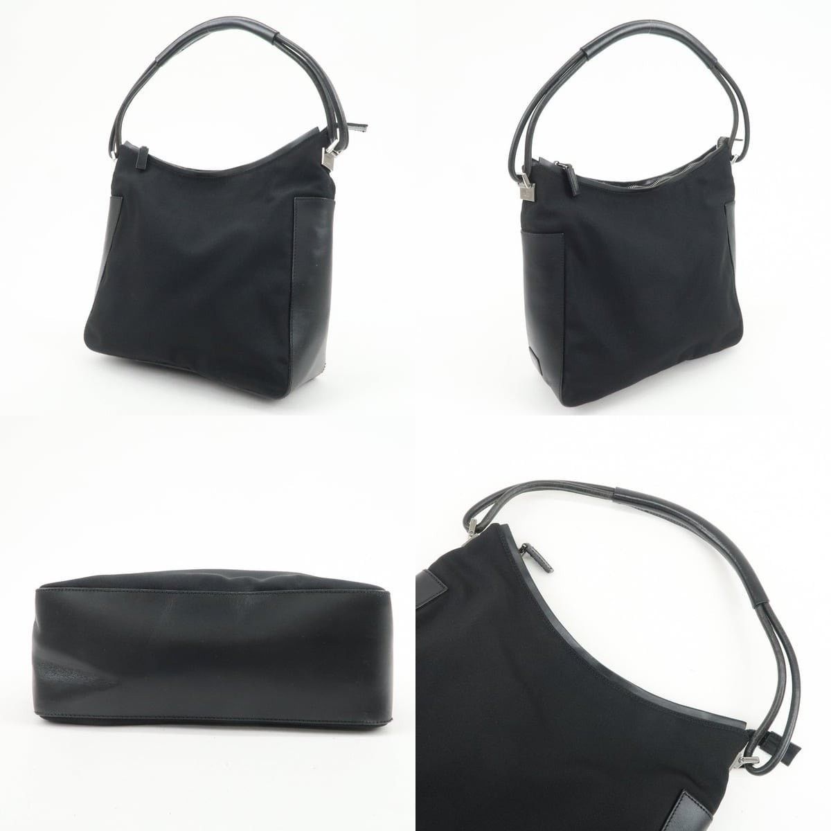 Gucci Gucci Nylon Leather Shoulder Bag Black Size ONE SIZE - 3 Thumbnail