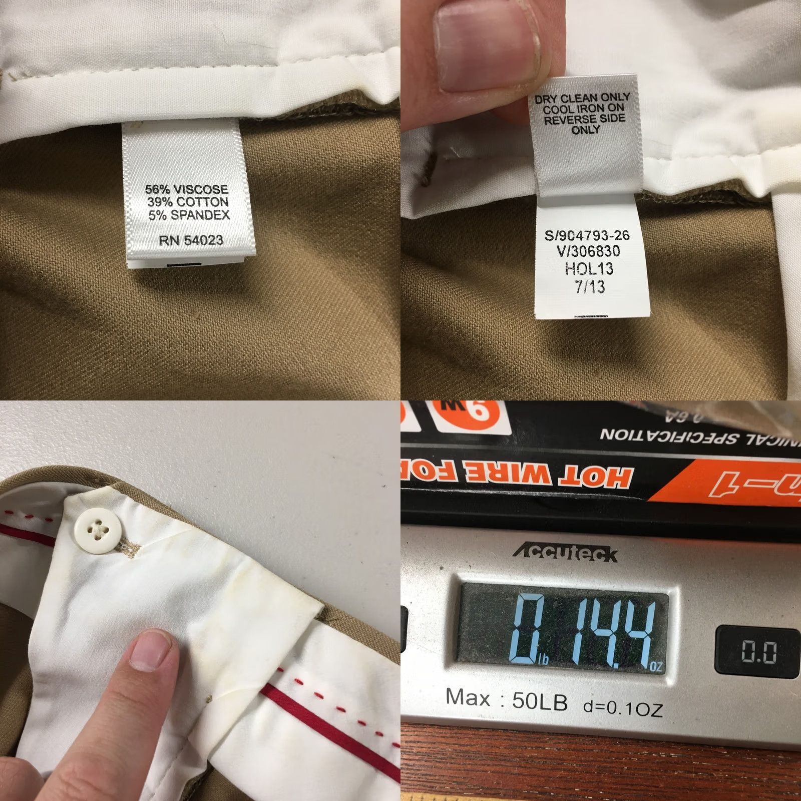 Banana Republic Banana Republic Sloan Fit Dress Pants Womens 0 Beige Low Rise Flat Front Zip Fly Pants Size 25" / US 0 / IT 36 - 10 Thumbnail
