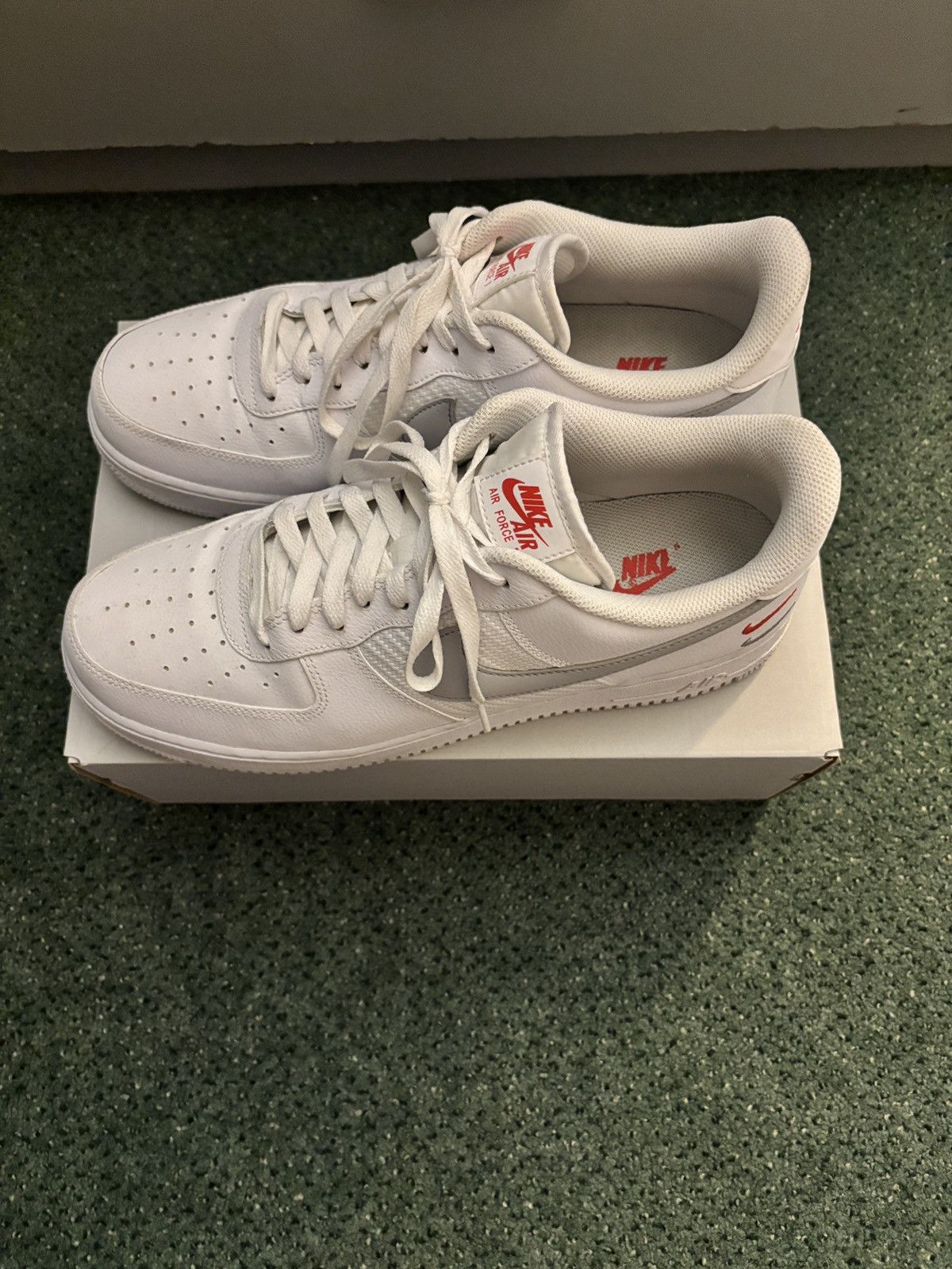 Nike Air Force 1 ‘07 ‘Double Swoosh - White Picante’ Size US 12 / EU 45 - 3 Thumbnail
