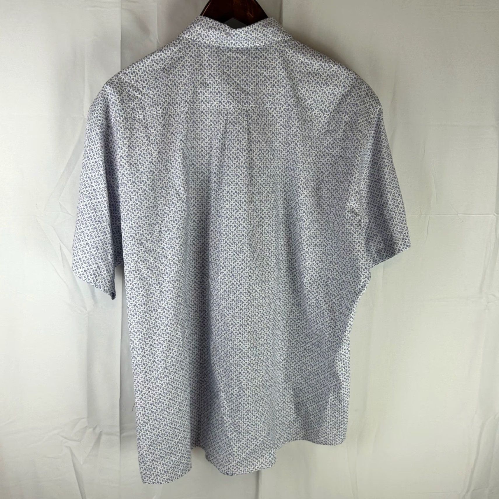 Peter Millar Peter Millar Shirt Adult XL White Blue Martini Glass Print Short Sleeve Button Front Mens Size US 36 / EU 52 - 7 Thumbnail