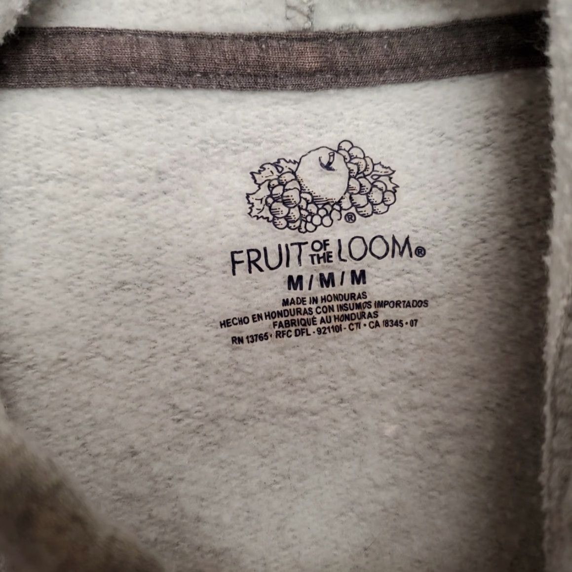 Fruit Of The Loom Bronco Hoodie Mens M Full Zip Gray Hooded Horse Street Art Sweatshirt Hand Made Size US M / EU 48-50 / 2 - 3 Thumbnail