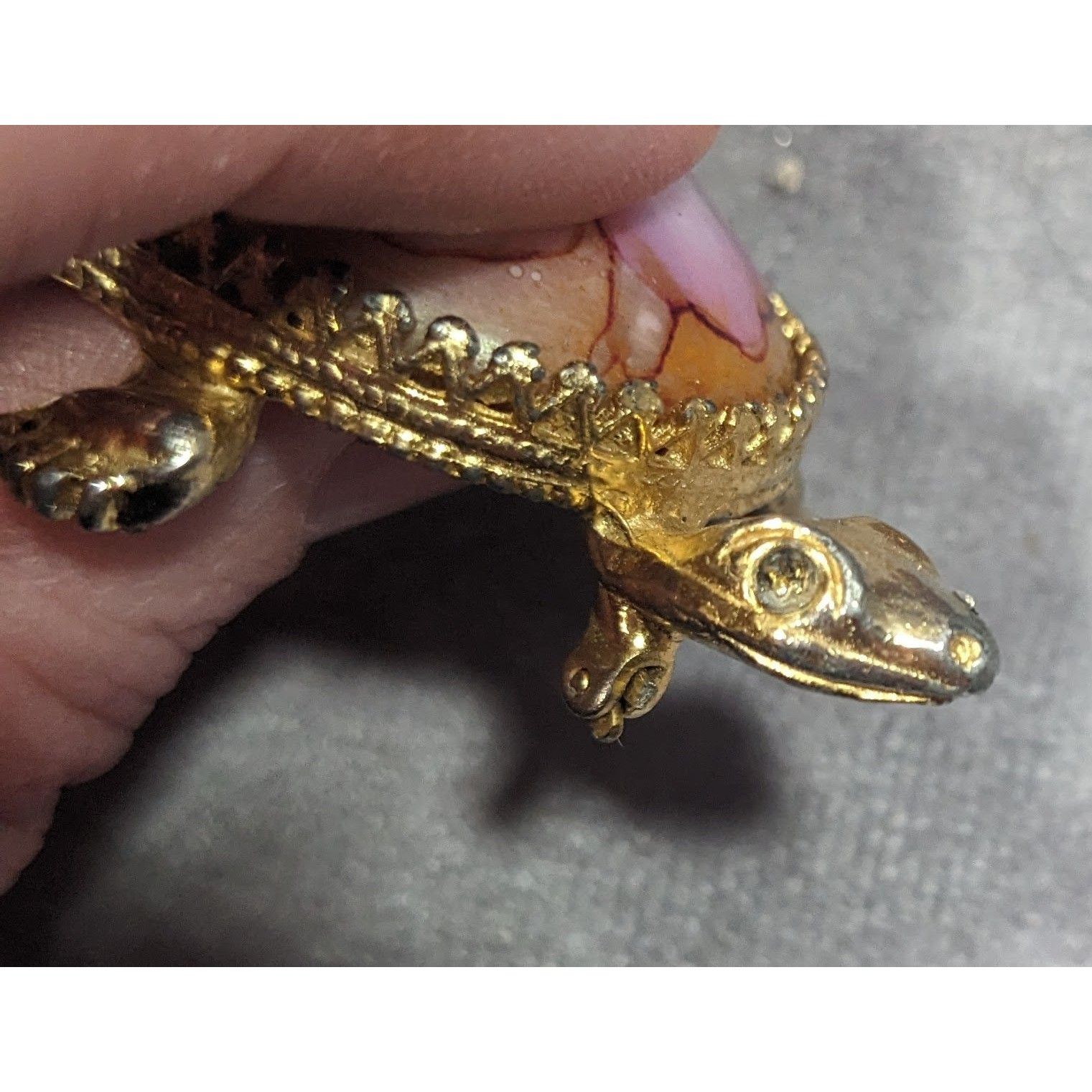 Other Vintage Jeanine Pink Orange And Gold Turtle Brooch (Broken) Size ONE SIZE - 12 Thumbnail