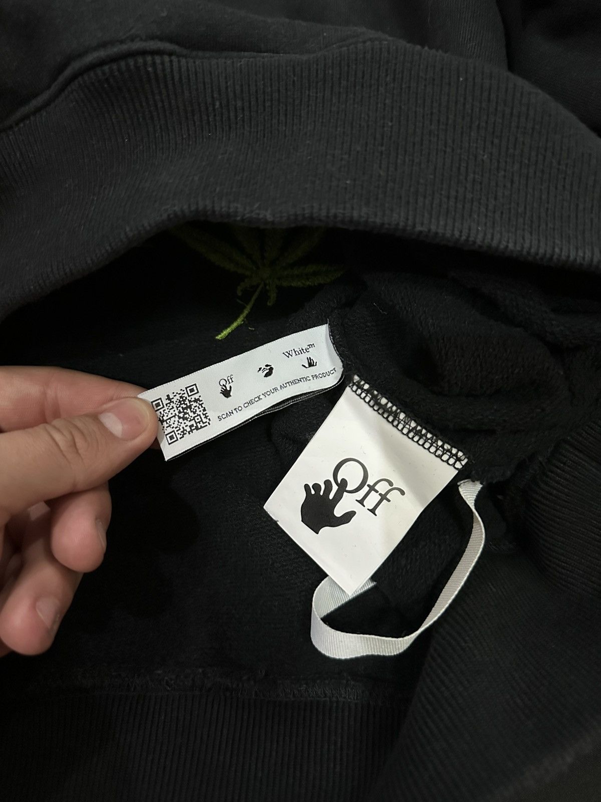 Off-White Off-White Marijuana Hoodie baggy Black @2013 Virgil Abloh Size US XL / EU 56 / 4 - 6 Thumbnail