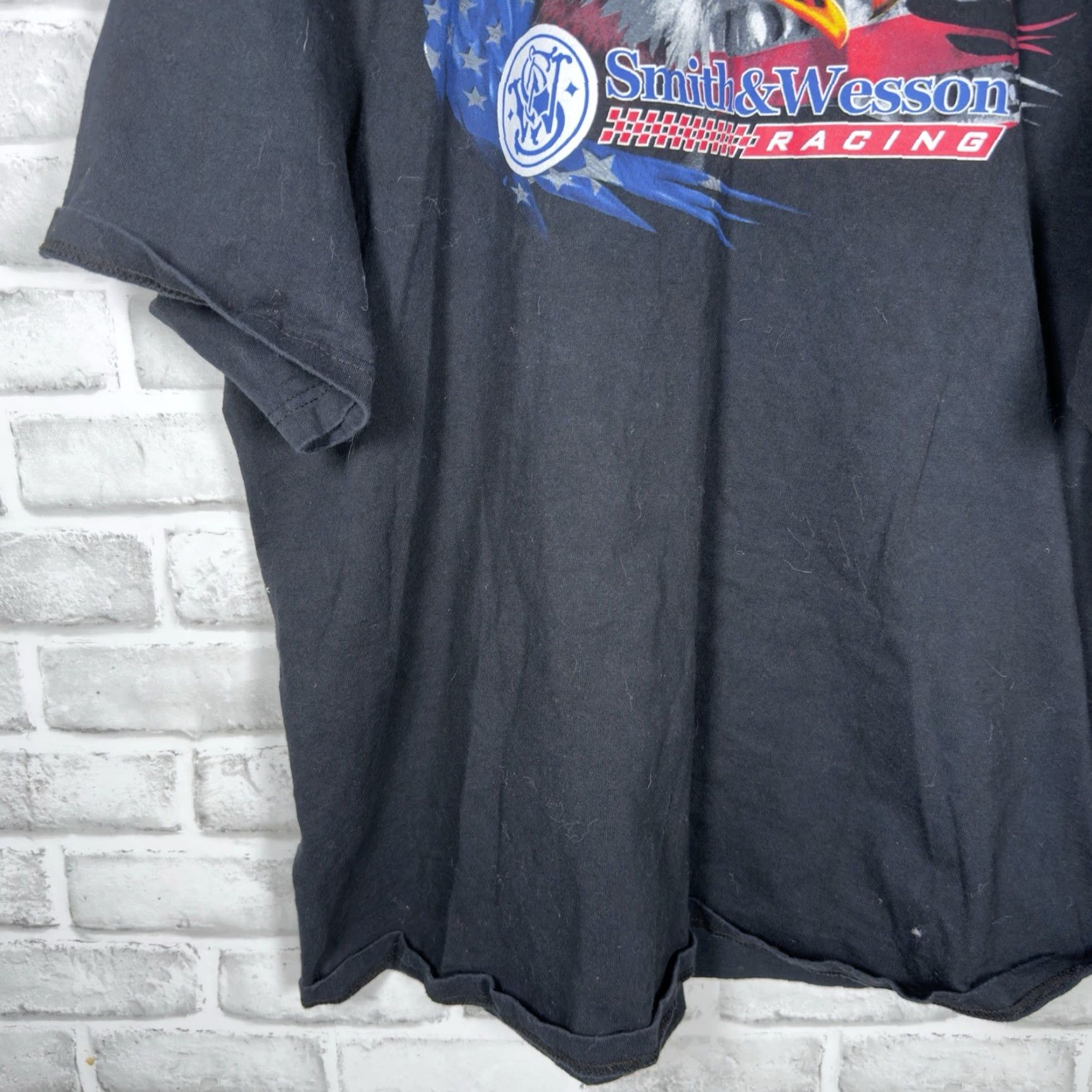 NASCAR Nascar Smith&Wesson Racing Black Tee Mens 2XL Shirt Black NASCAR Smith&Wesson Mens 2XL Tee Size US XXL / EU 58 / 5 - 3 Thumbnail