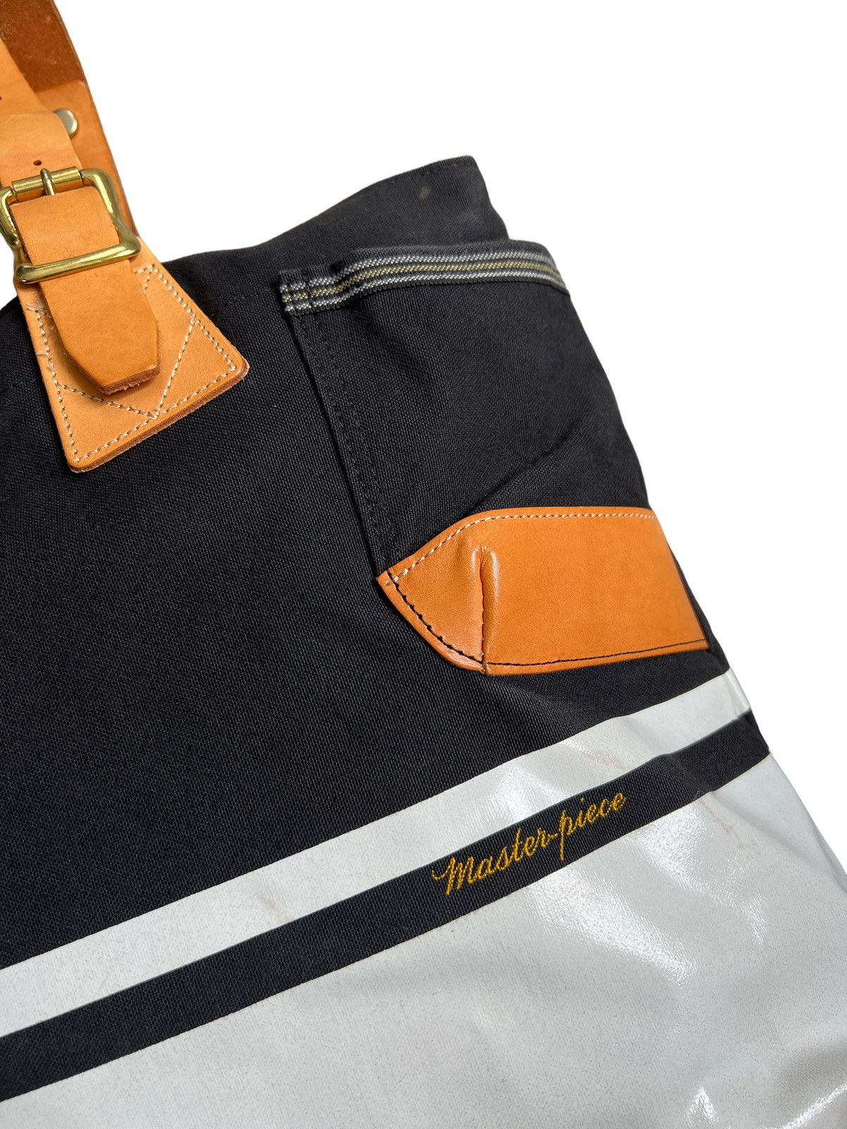 Japanese Brand × MasterPiece × Porter Masterpiece 🇯🇵 Master Tex Canvas Zipper Tote/ Hand Carry Bag Size ONE SIZE - 9 Thumbnail