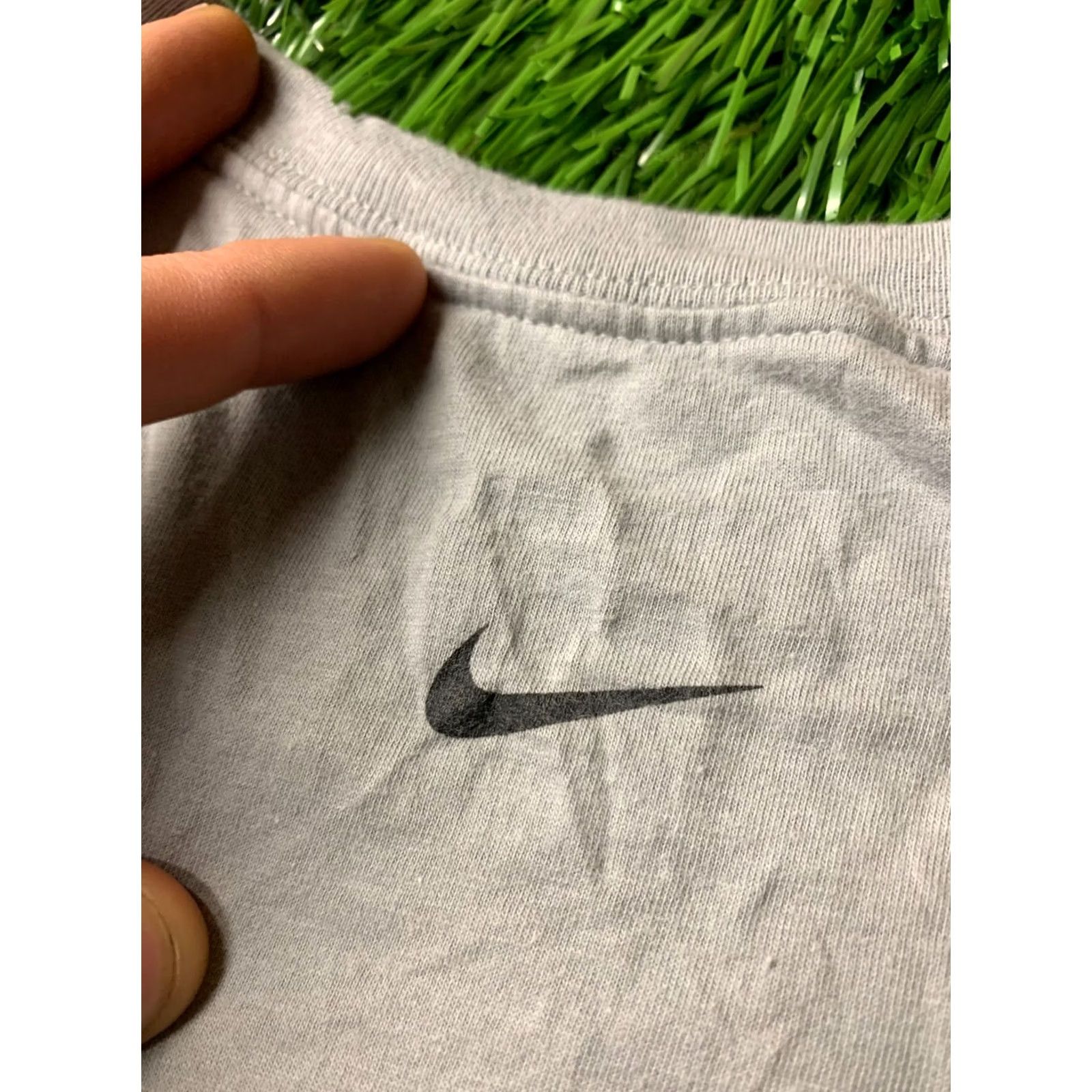 Nike NIKE Shirt Mens M Gray 100% Cotton Short Sleeve Crew Neck T-SHIRT 2015 Casual Jersey Vintage No Size US M / EU 48-50 / 2 - 8 Thumbnail