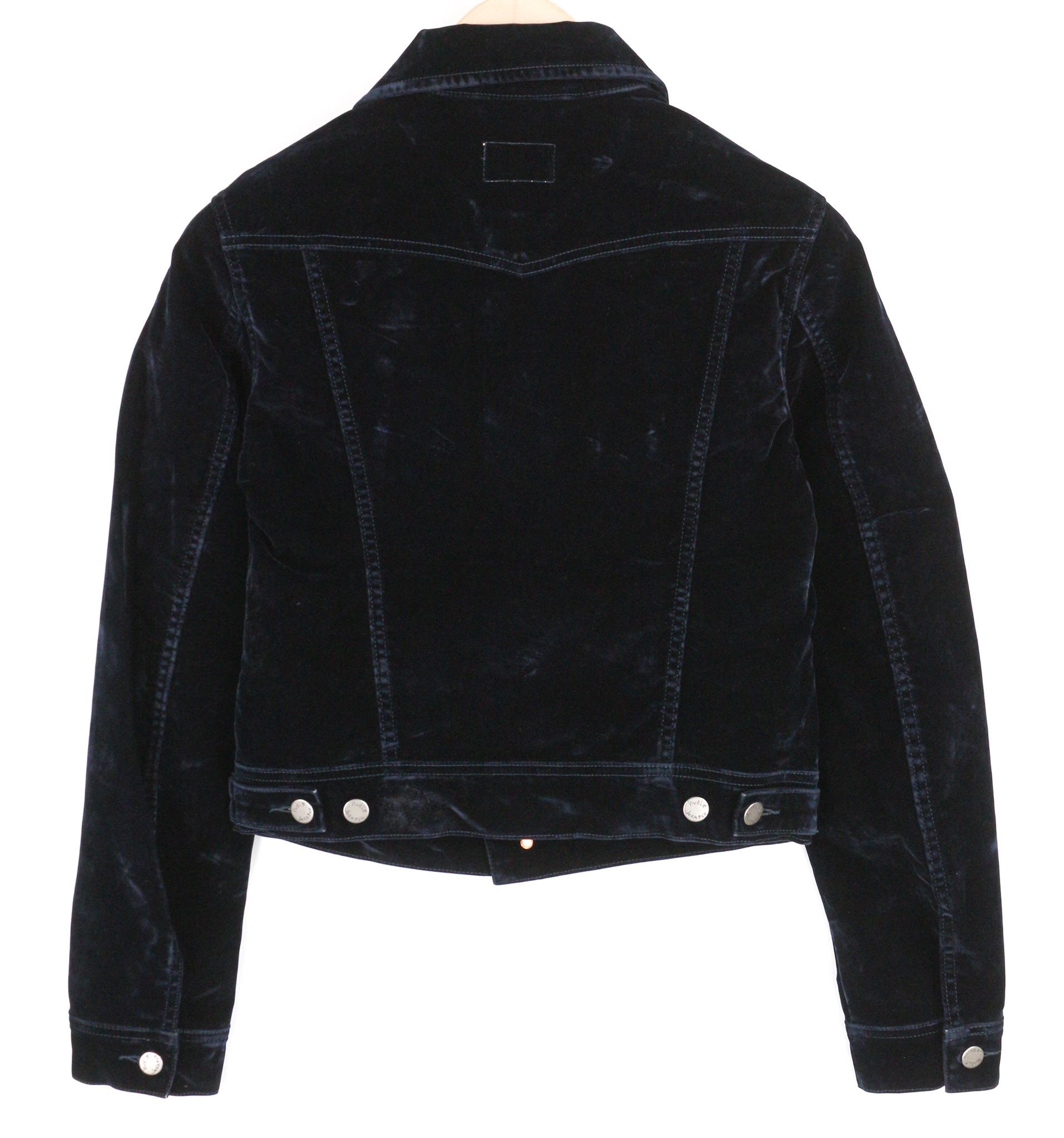 Nudie Jeans TOVE M Blue Velvet Polo Dark Long Sleeve Jacket 82422 Size US M / EU 48-50 / 2 - 2 Thumbnail