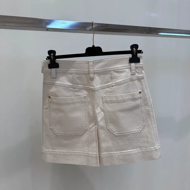 Brunello Cucinelli Brunello Cucinelli Off-White Denim Skirt Size 25" / US 0 / IT 36 - 3 Thumbnail