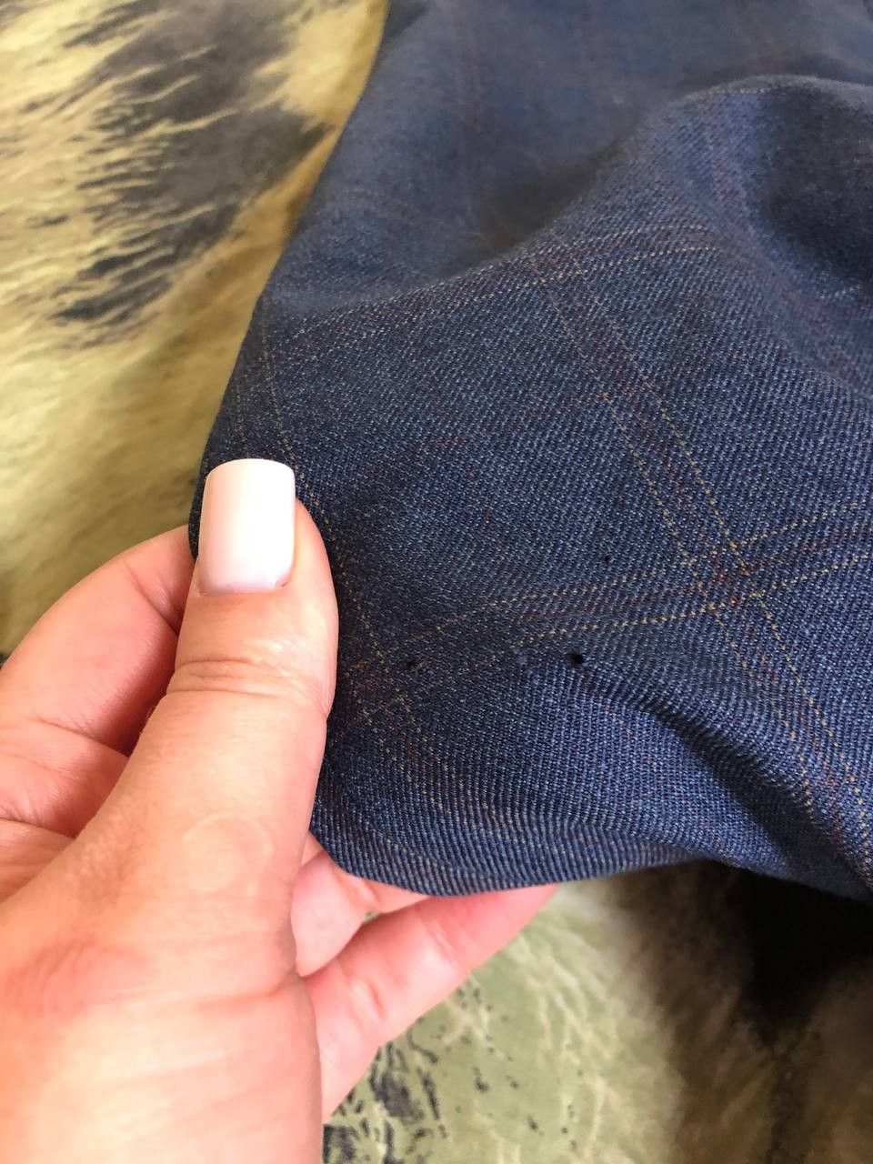 Burberry BURBERRY Blazer Wool Blend Double Breasted checkered Blue Size 44L - 9 Thumbnail