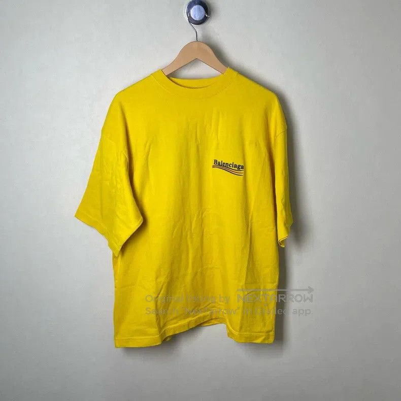 Balenciaga Balenciaga Yellow embroidered cola short sleeve M Size US M / EU 48-50 / 2 - 2 Thumbnail