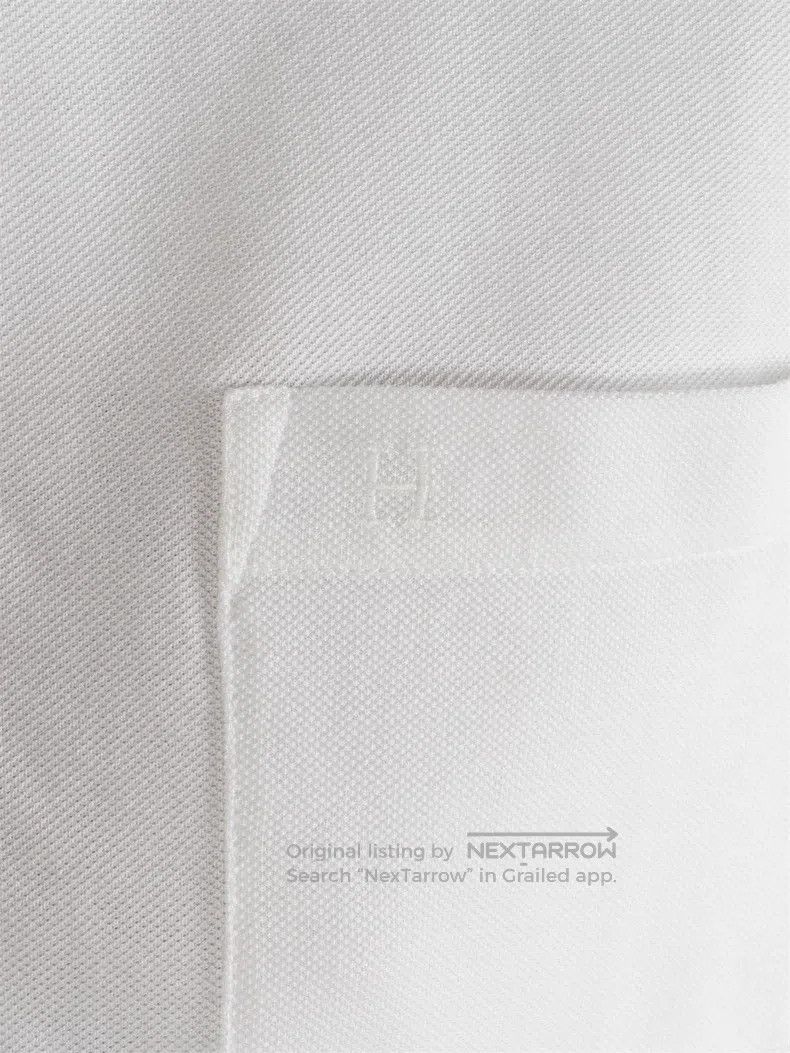 Hermes Hermes Men's White Thin Short Sleeve T-Shirt Size US L / EU 52-54 / 3 - 4 Thumbnail