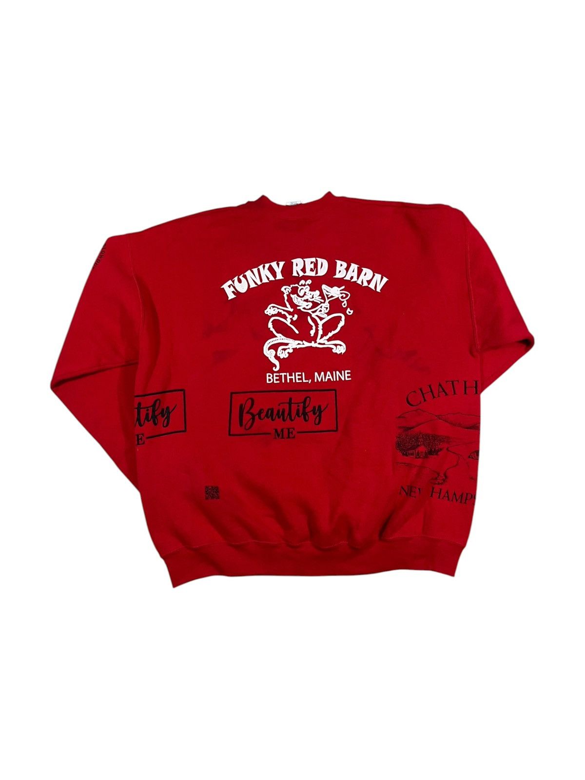Vintage Vintage 90s Test Print Faded Red Crewneck Sweatshirt Size US XXL / EU 58 / 5 - 2 Thumbnail