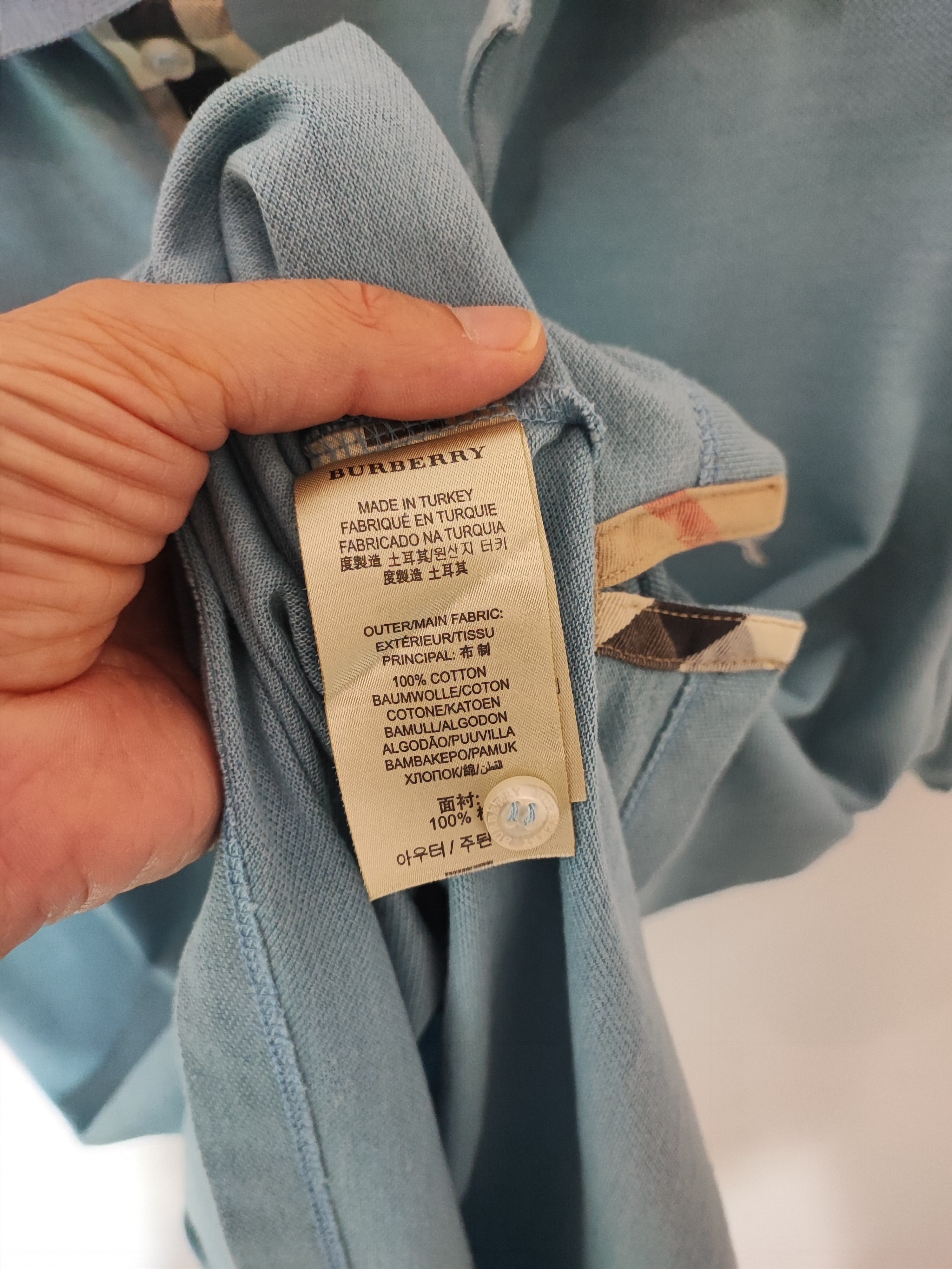 Burberry 🔥 Burberry Polo size L Blue 🔥 Size US M / EU 48-50 / 2 - 7 Thumbnail