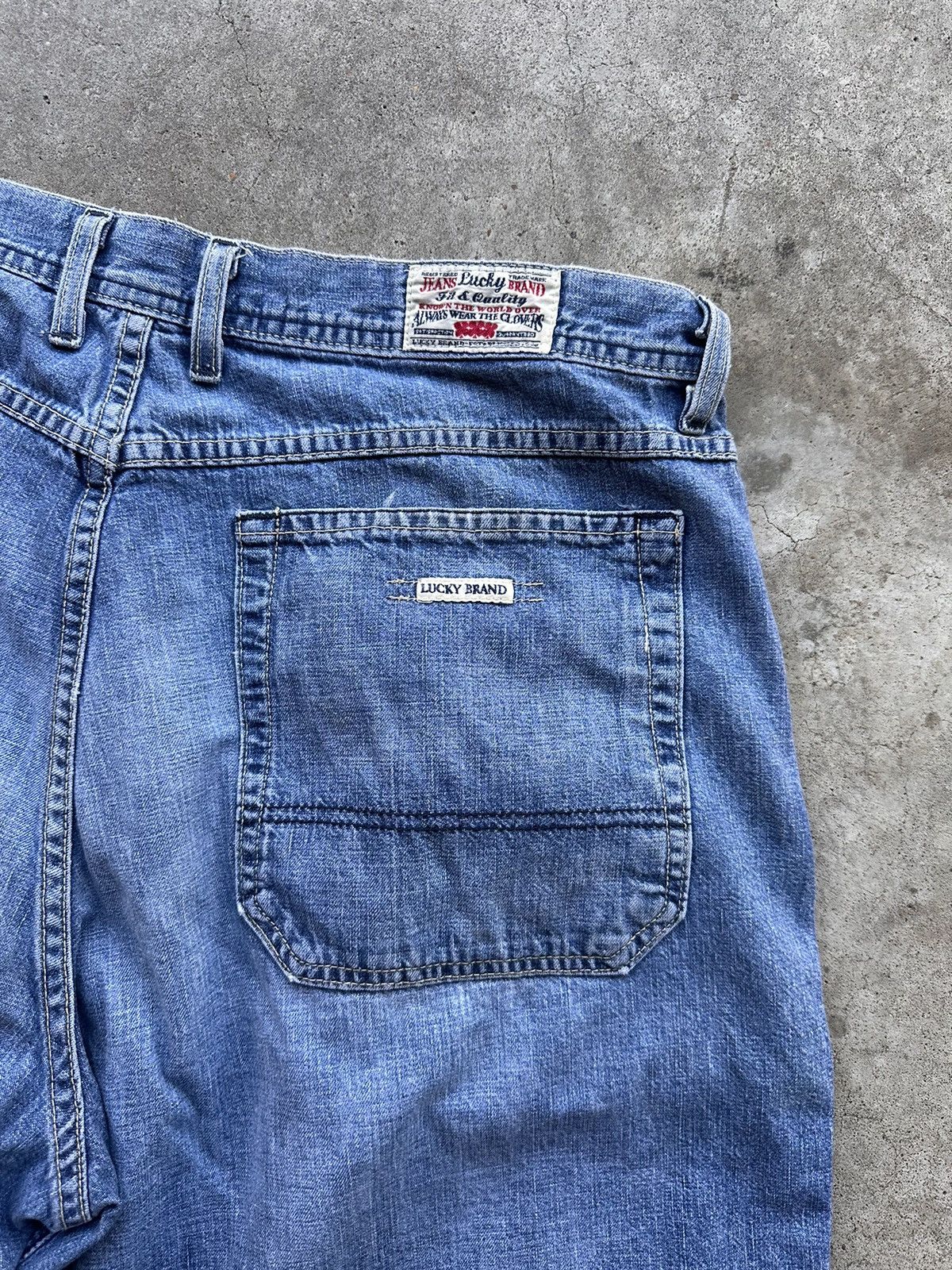 Lucky Brand × Vintage 90s Lucky Brand Denim Jorts Size US 37 - 8 Thumbnail
