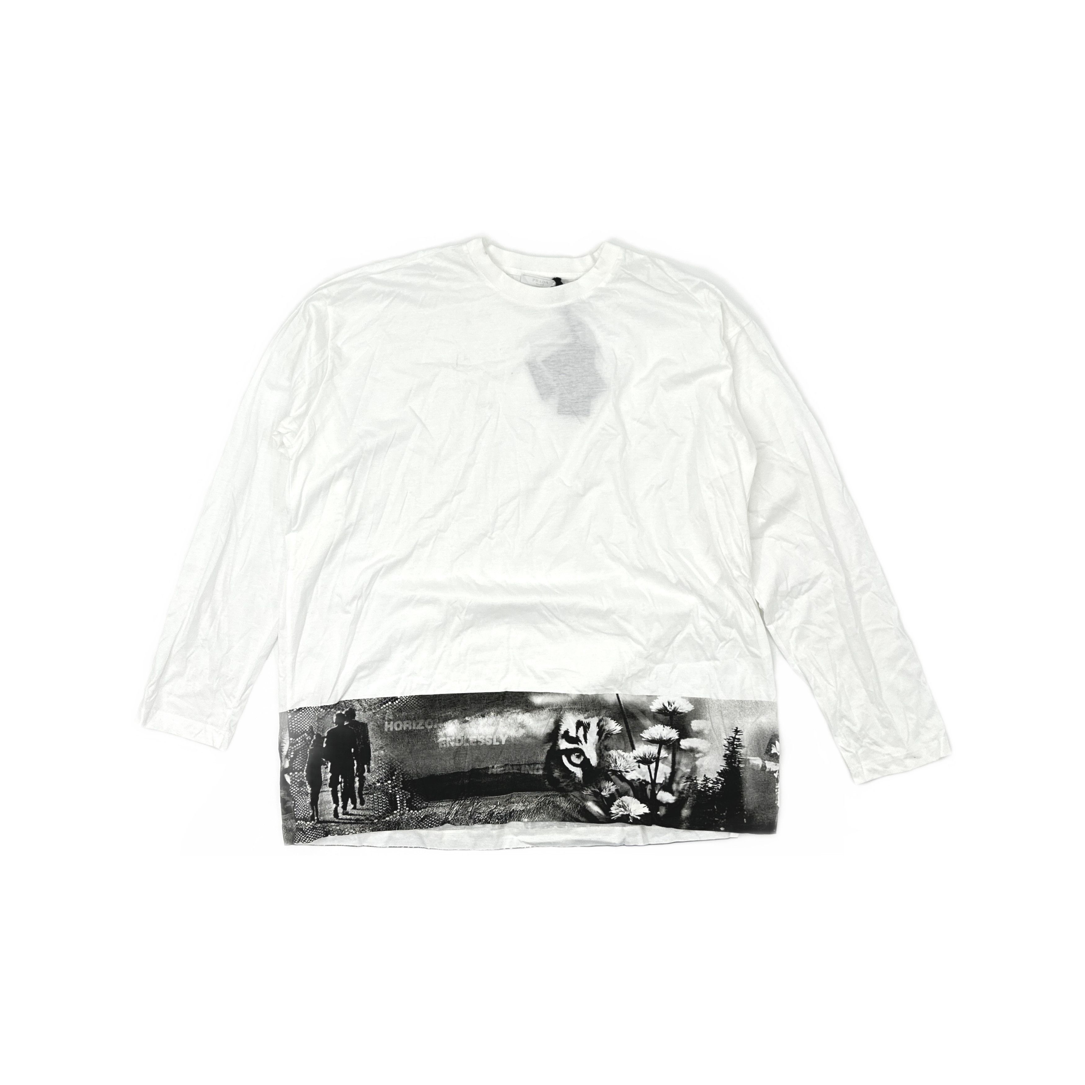 Prada PRADA Landscape Print Long Sleeve T-Shirt Size XL Size US XL / EU 56 / 4 - 1 Thumbnail
