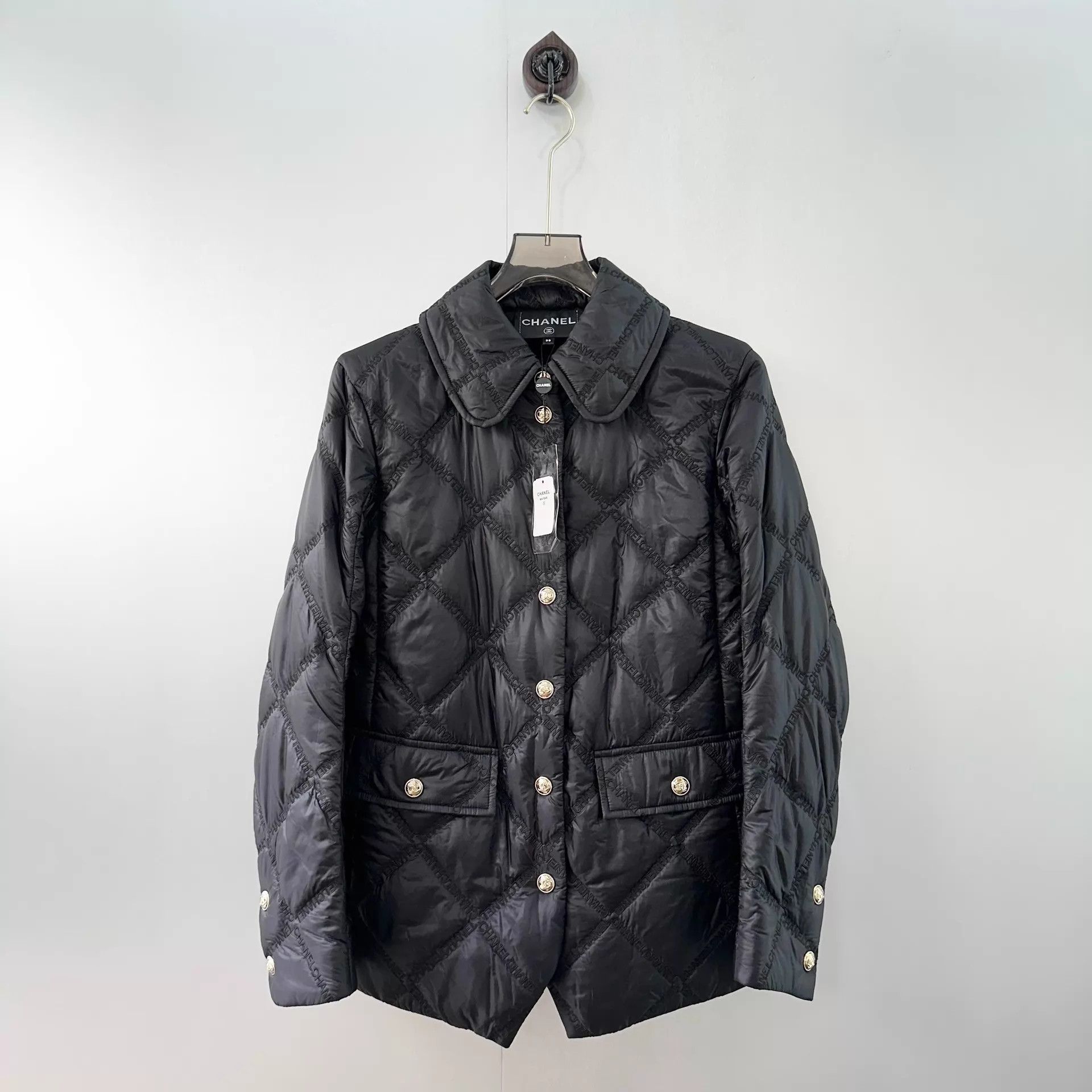 Chanel CHANEL mixed fiber silk canvas puffer jacket Size S / US 4 / IT 40 - 2 Thumbnail
