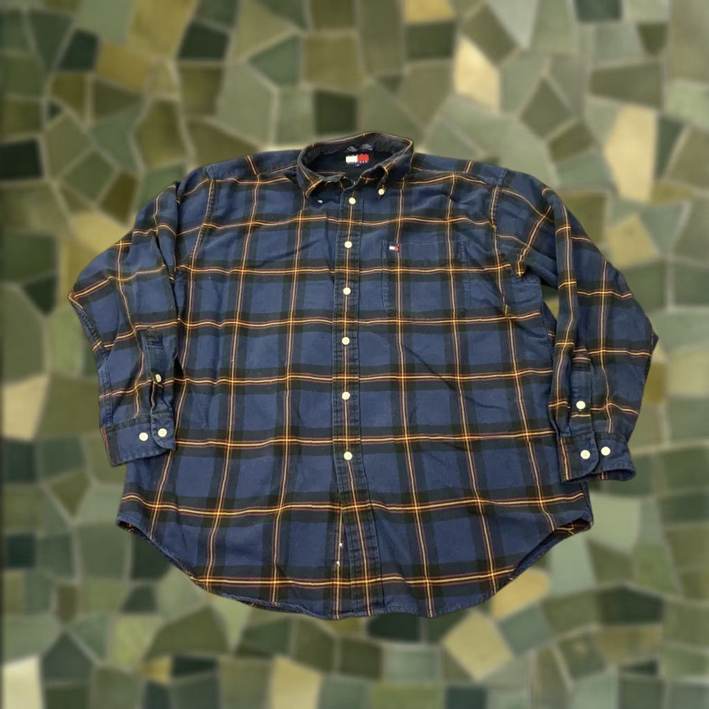 Tommy Hilfiger VTG Tommy Hilfiger Shirt Mens Medium Plaid Button-Down Long Sleeve Casual 90s Size US M / EU 48-50 / 2 - 1 Thumbnail
