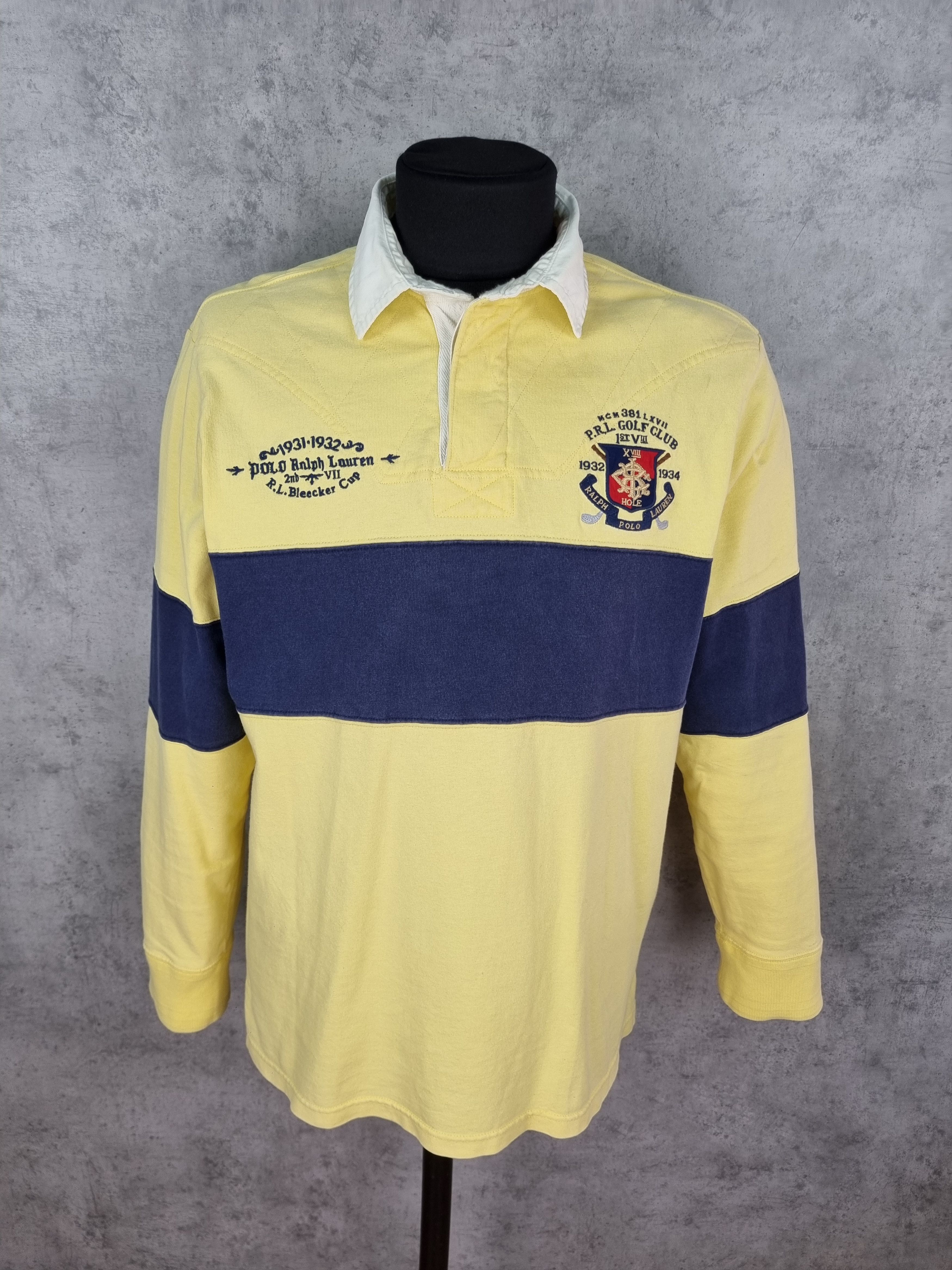 Golf Wang × Polo Ralph Lauren × Ralph Lauren P.R.L.Golf Club Vintage Faded Longsleeve Polo Size US L / EU 52-54 / 3 - 2 Thumbnail