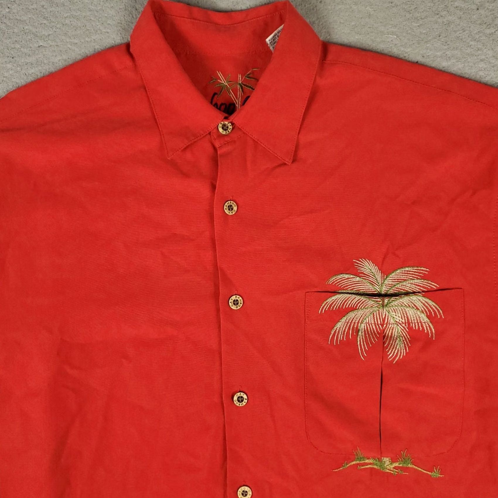 Vintage Bamboo Cay Shirt Mens Size Medium Red Hawaiian Button Up Short Sleeve Shirt Size US L / EU 52-54 / 3 - 2 Thumbnail