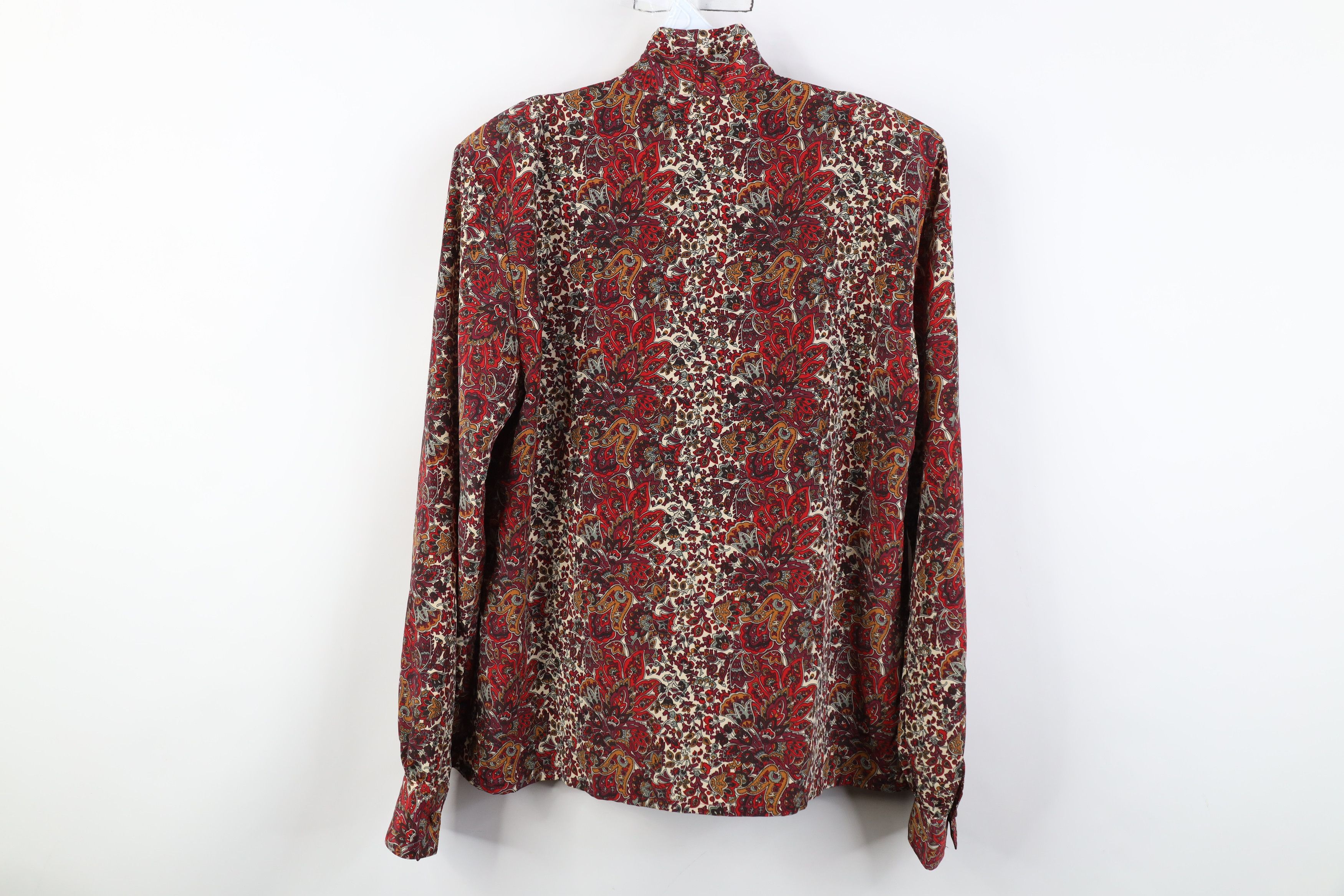 Vintage Vintage 90s Streetwear Paisley Flower Shawl Button Shirt Size XL / US 12-14 / IT 48-50 - 9 Thumbnail